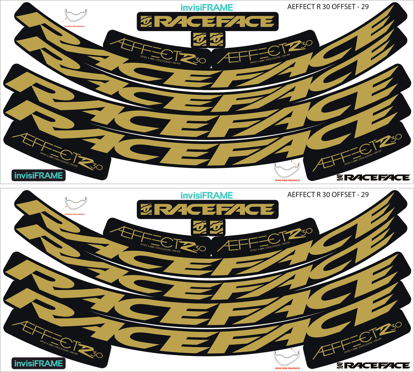 Raceface  AEFFECT R 30 Offset 29er Decals