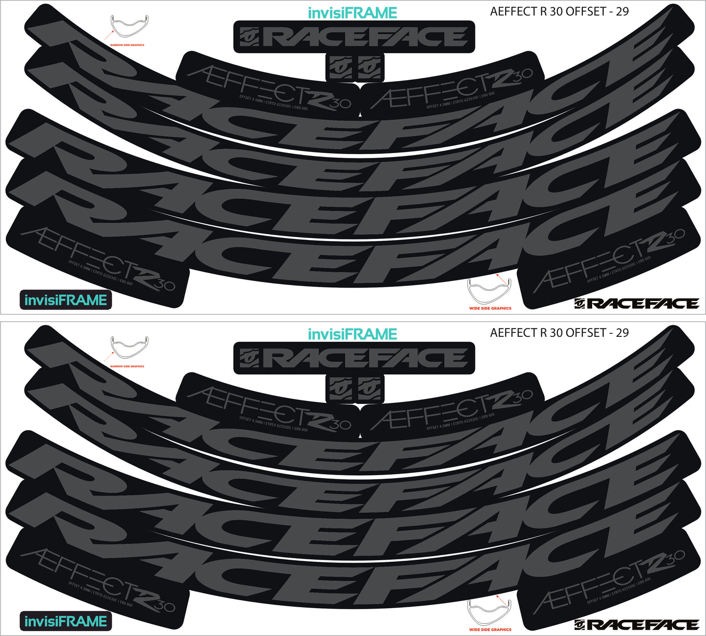 Raceface  AEFFECT R 30 Offset 29er Decals
