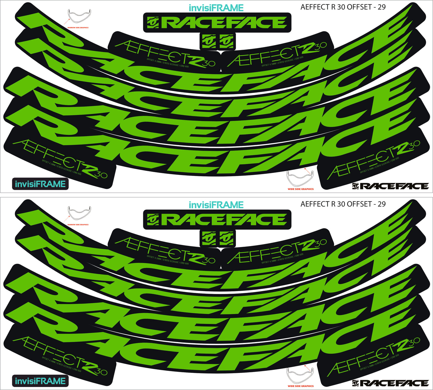Raceface  AEFFECT R 30 Offset 29er Decals