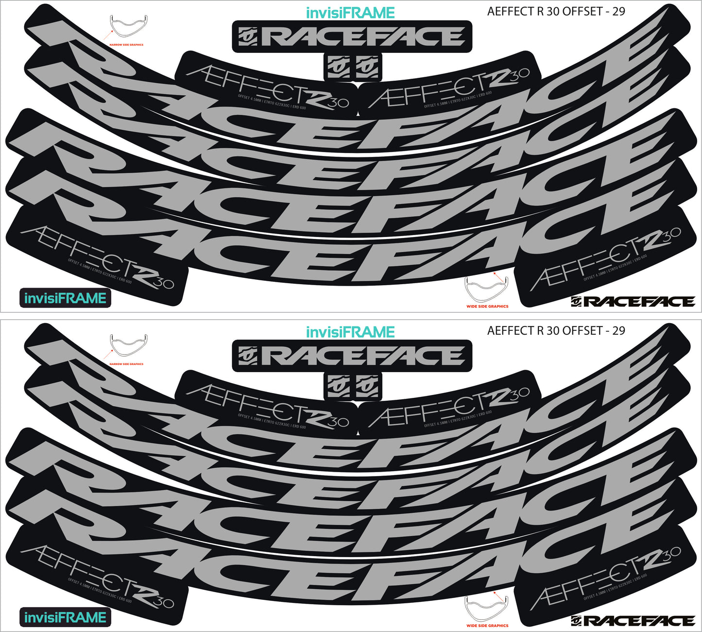Raceface  AEFFECT R 30 Offset 29er Decals