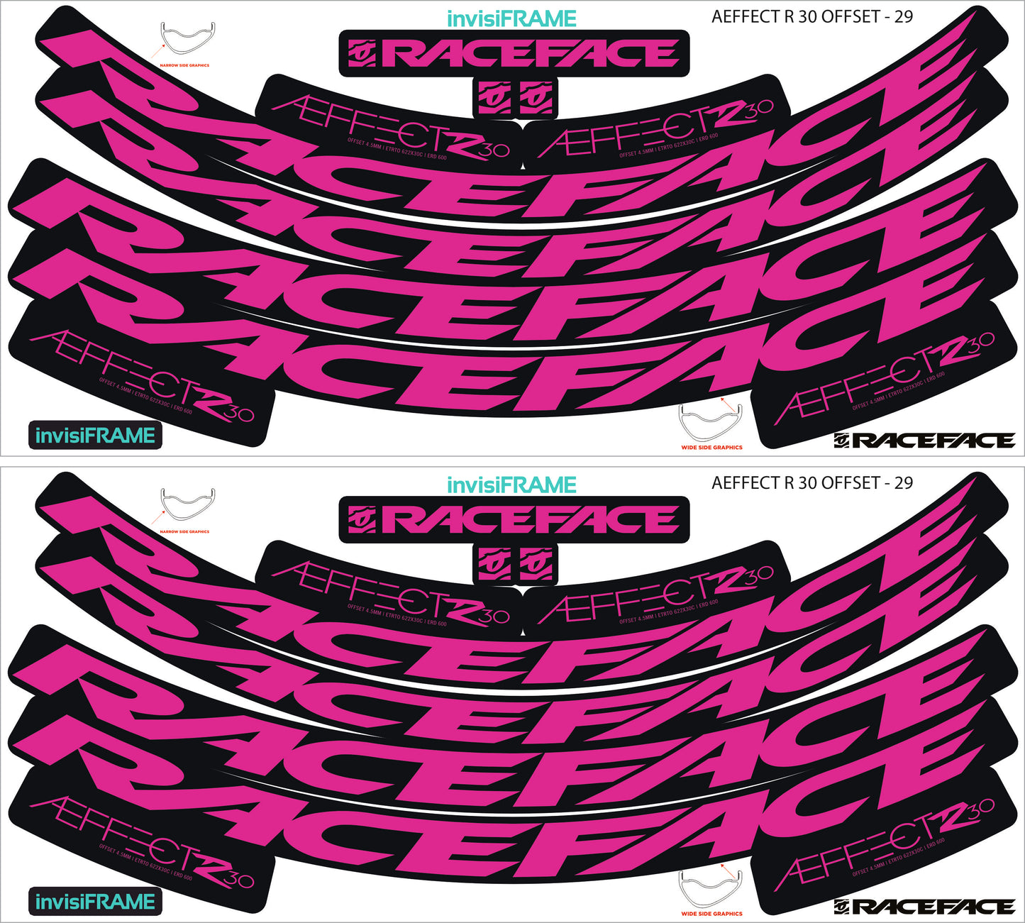Raceface  AEFFECT R 30 Offset 29er Decals
