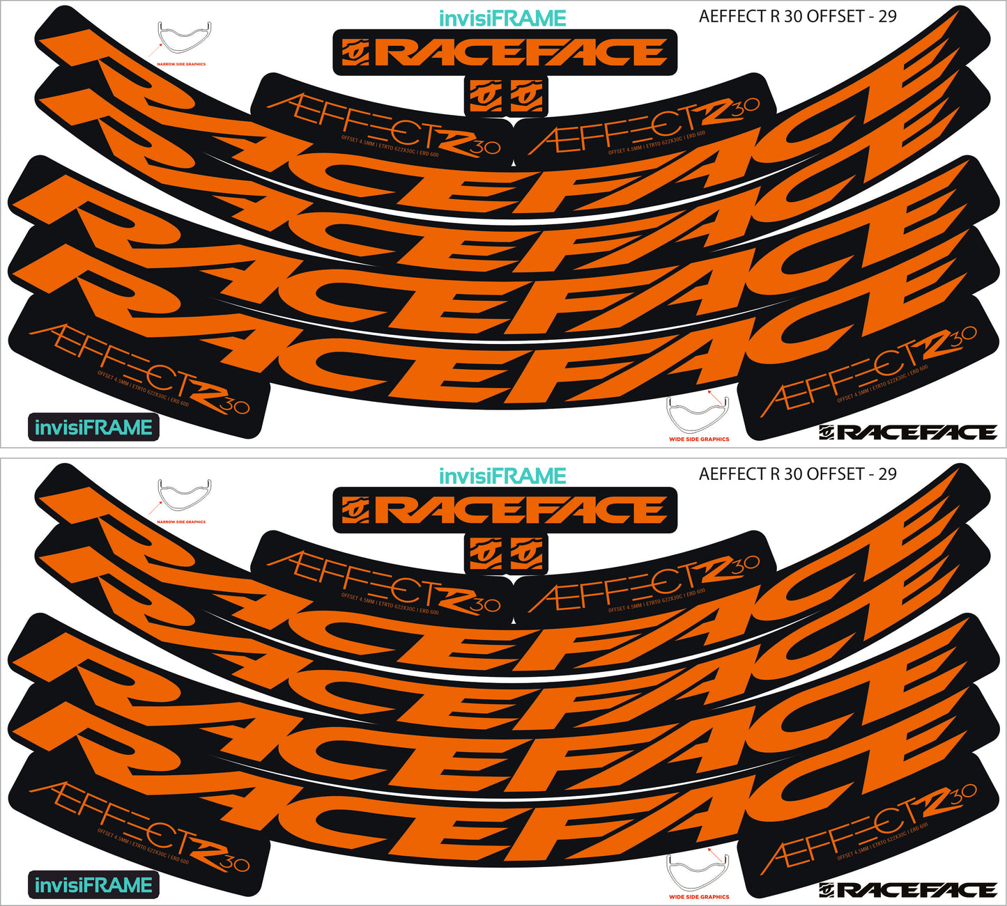 Raceface  AEFFECT R 30 Offset 29er Decals