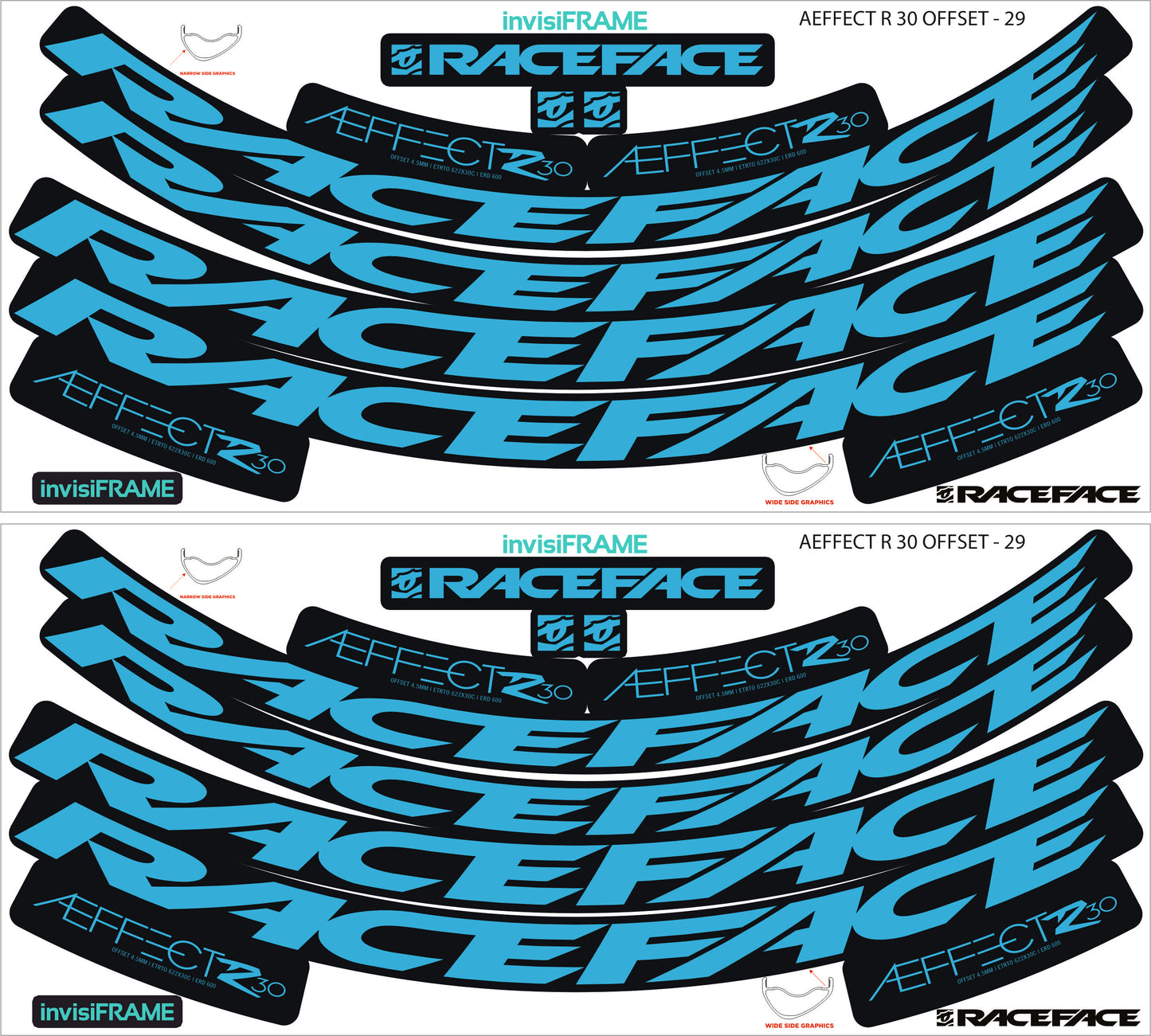 Raceface  AEFFECT R 30 Offset 29er Decals