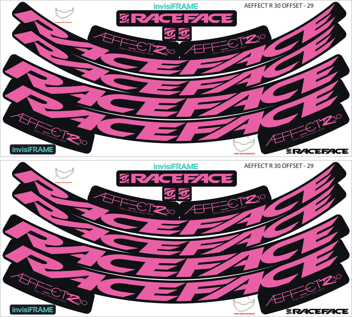 Raceface  AEFFECT R 30 Offset 29er Decals