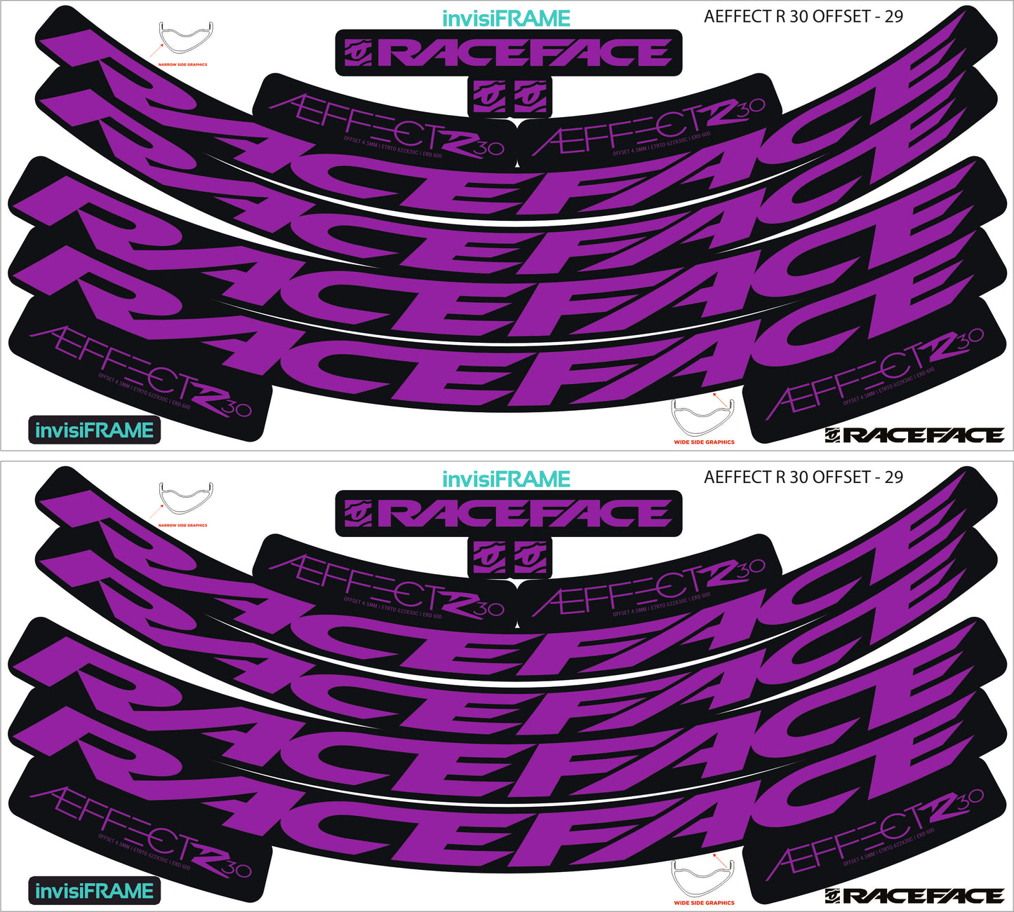 Raceface  AEFFECT R 30 Offset 29er Decals