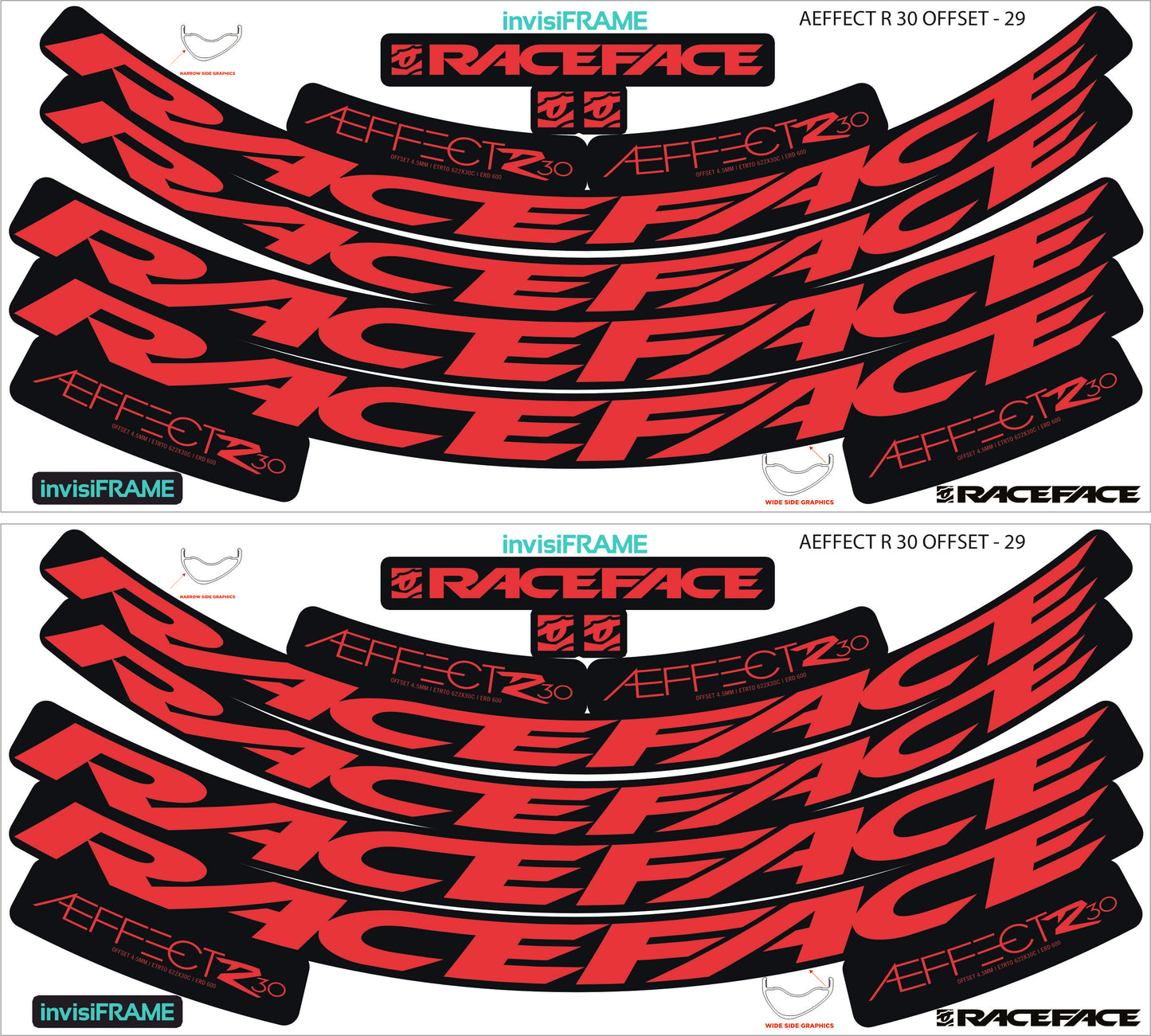 Raceface  AEFFECT R 30 Offset 29er Decals