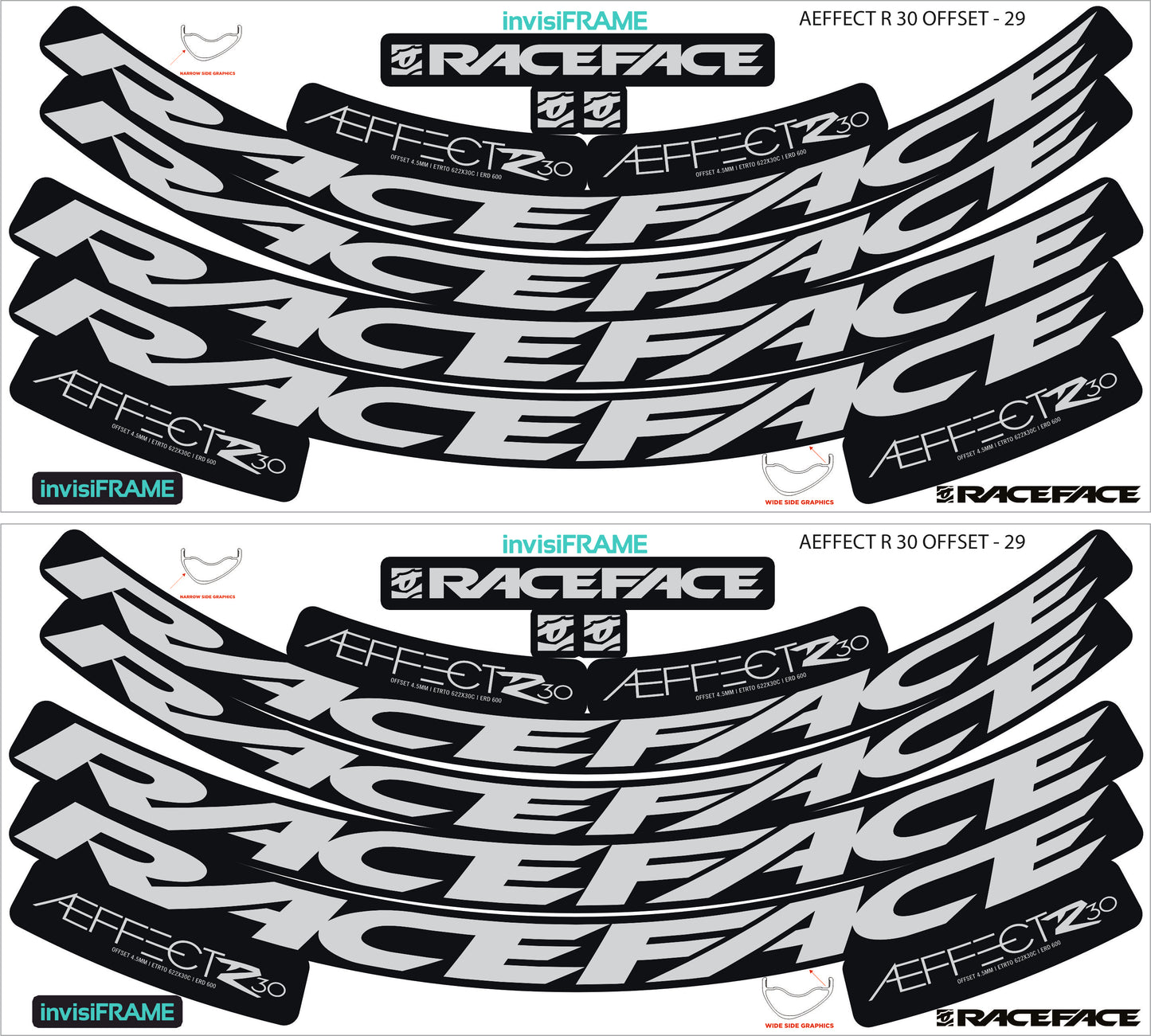 Raceface  AEFFECT R 30 Offset 29er Decals