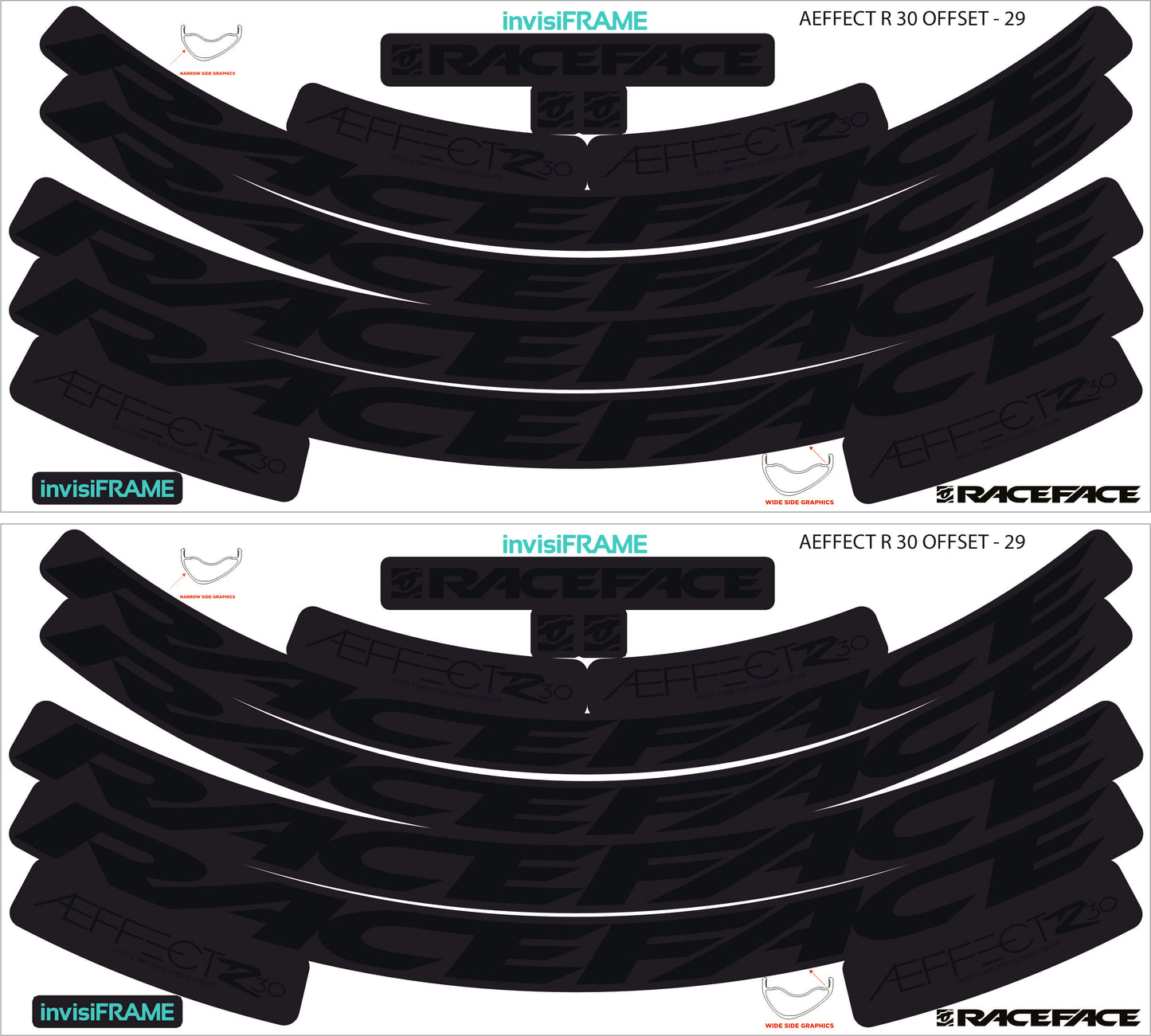 Raceface  AEFFECT R 30 Offset 29er Decals