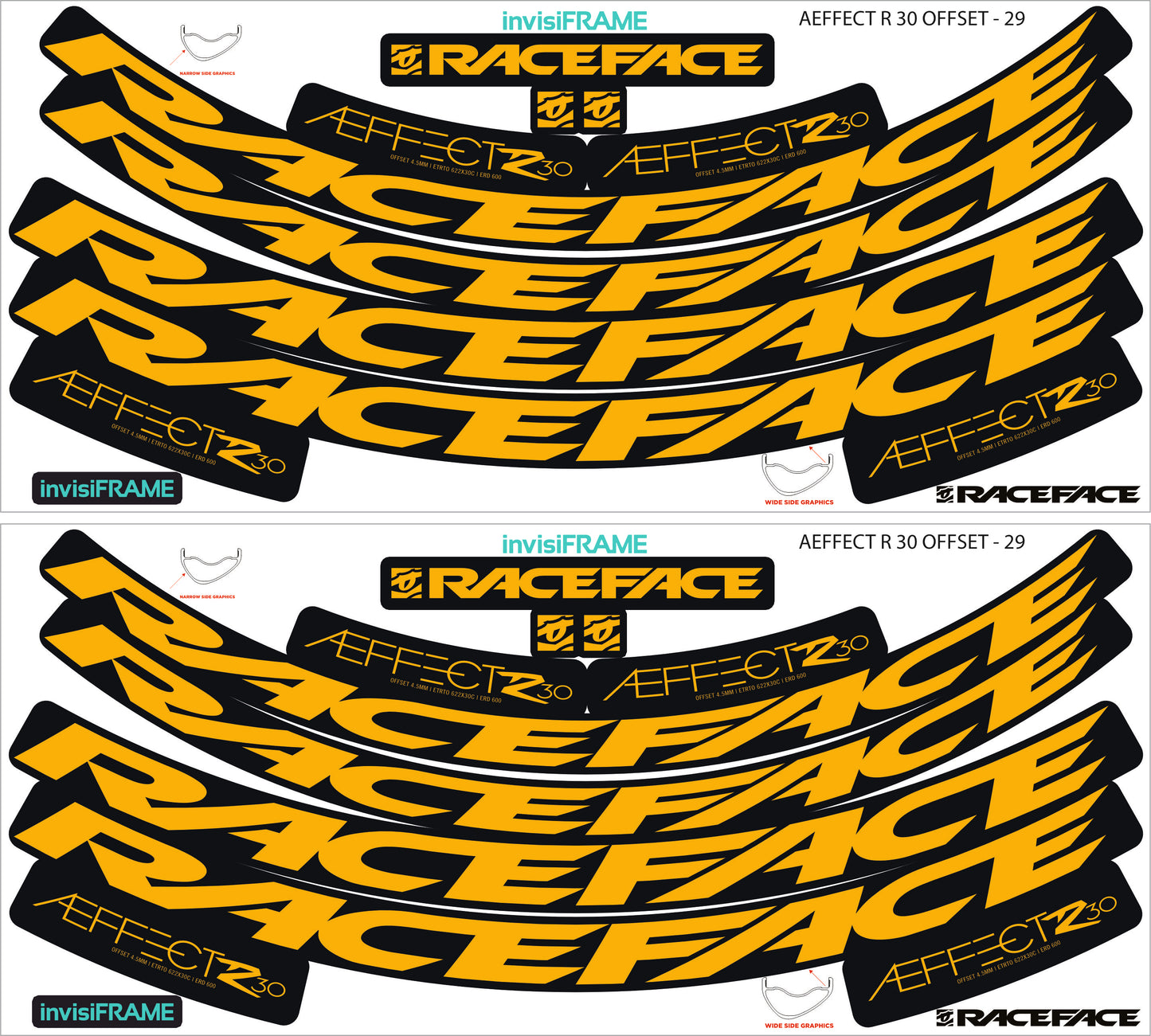 Raceface  AEFFECT R 30 Offset 29er Decals