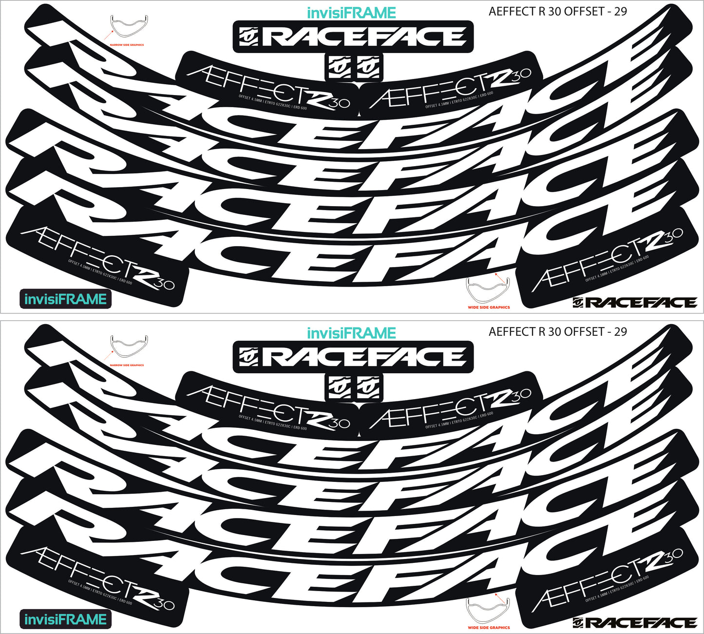 Raceface  AEFFECT R 30 Offset 29er Decals