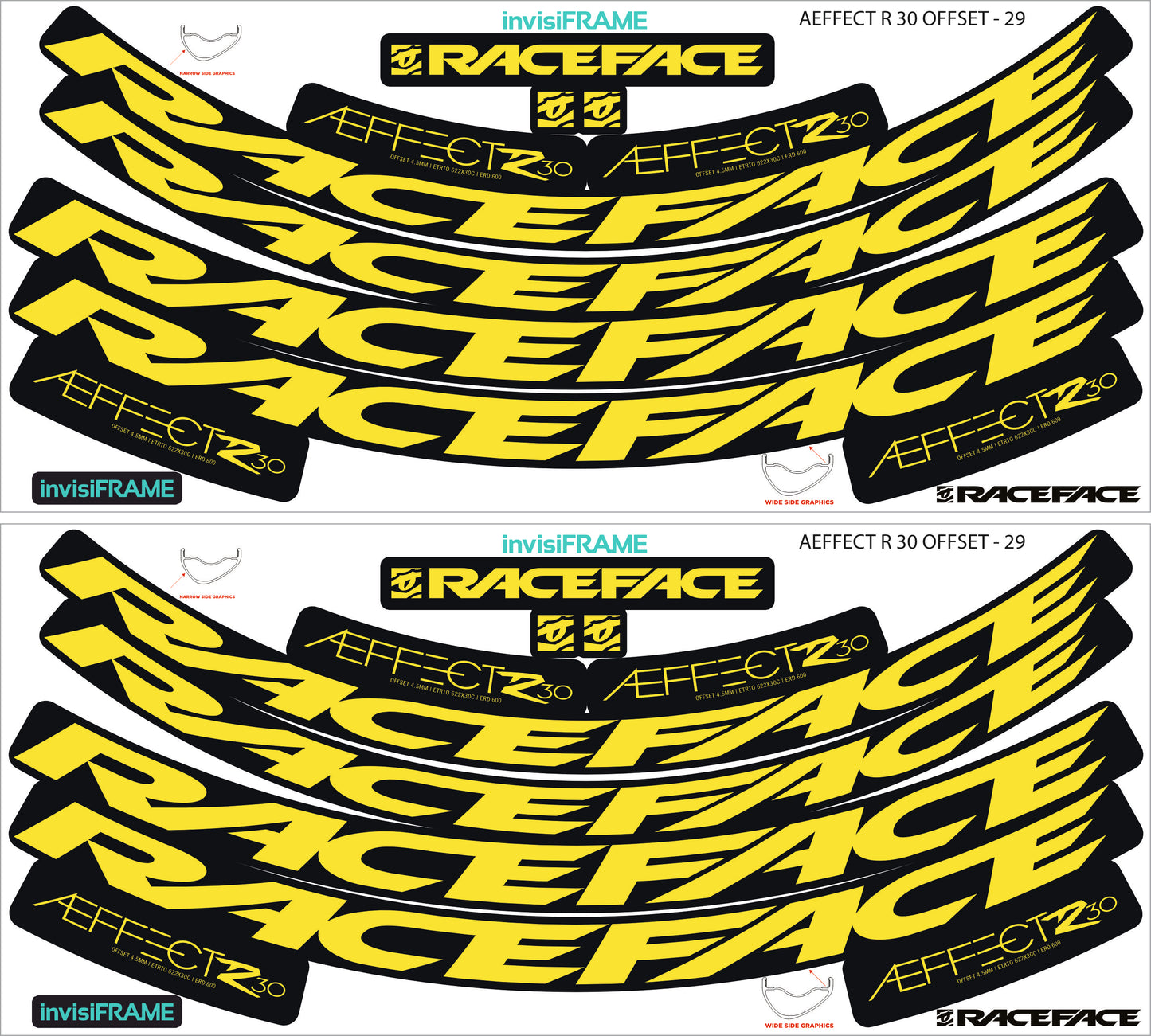 Raceface  AEFFECT R 30 Offset 29er Decals