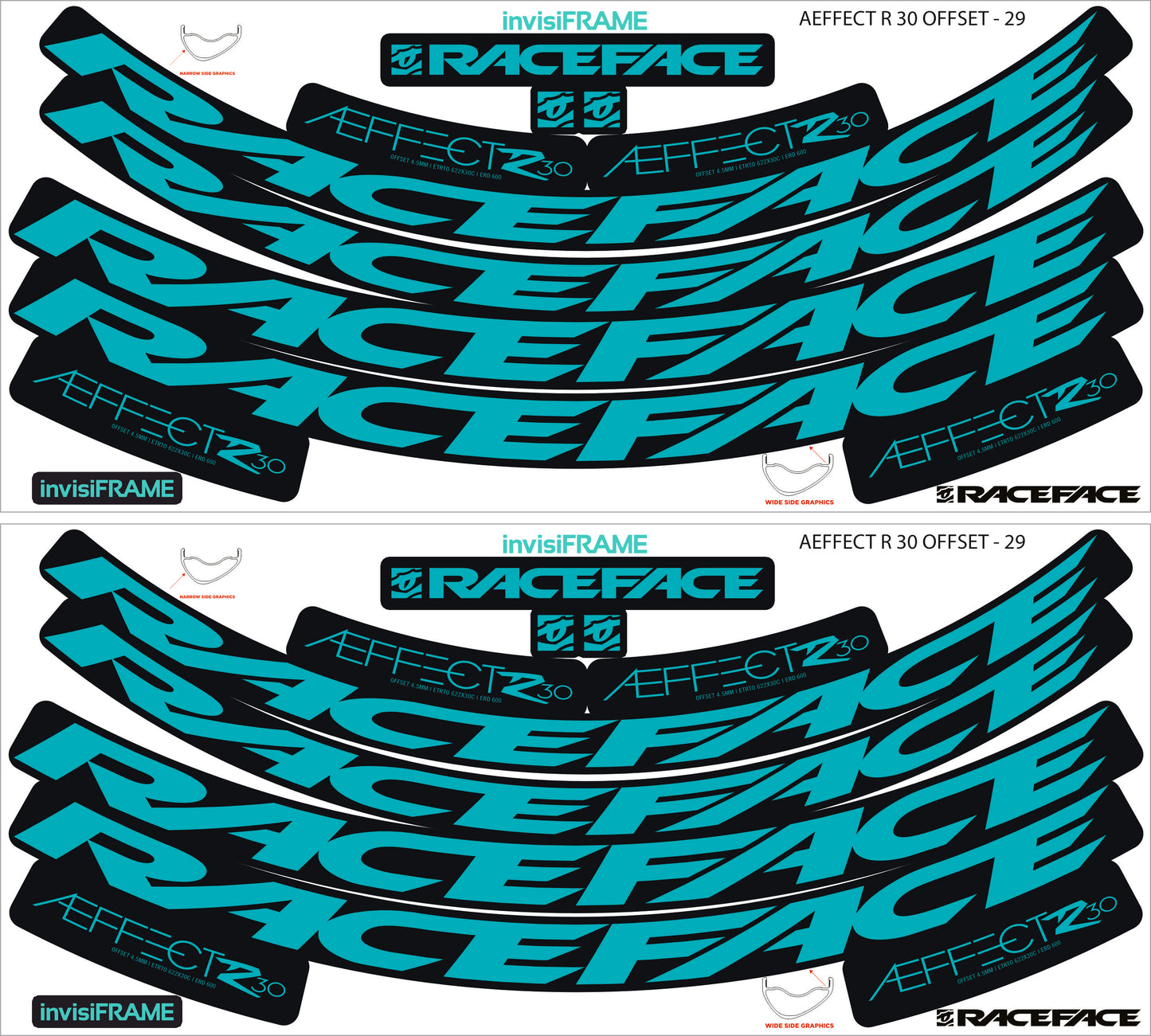 Raceface  AEFFECT R 30 Offset 29er Decals