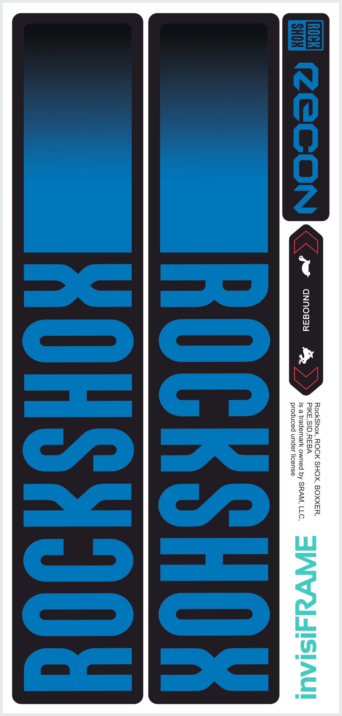 Rock Shox Recon Gold Silver Boost 2023 Decals
