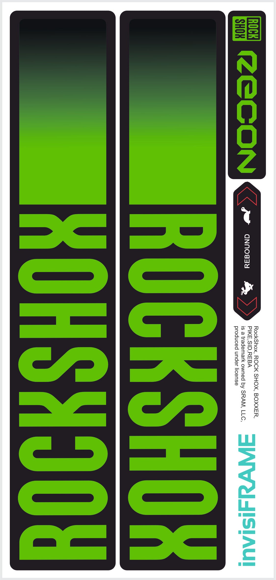 Rock Shox Recon Gold Silver Boost 2023 Decals