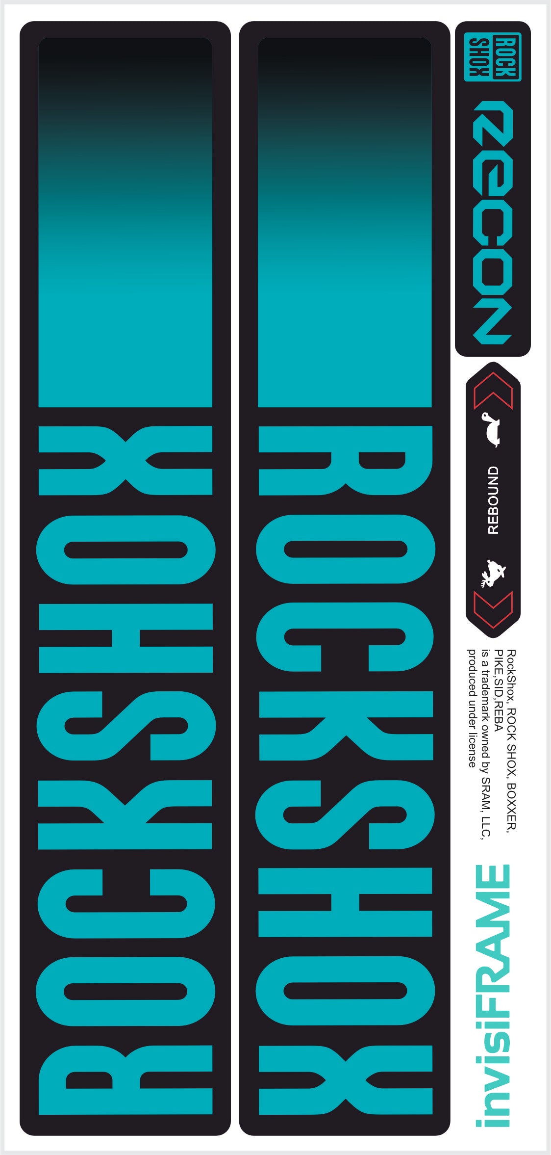Rock Shox Recon Gold Silver Boost 2023 Decals