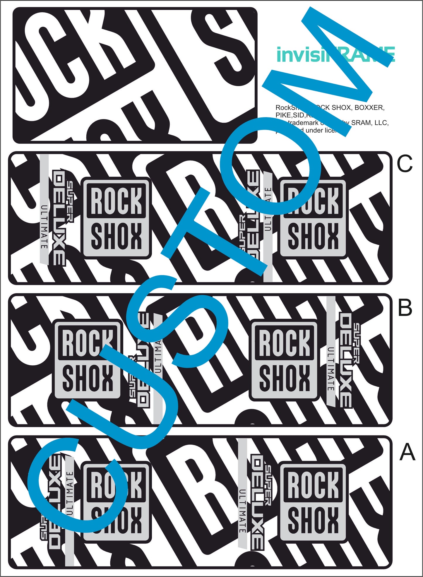 Rock Shox Super Deluxe Ultimate Decals 2025