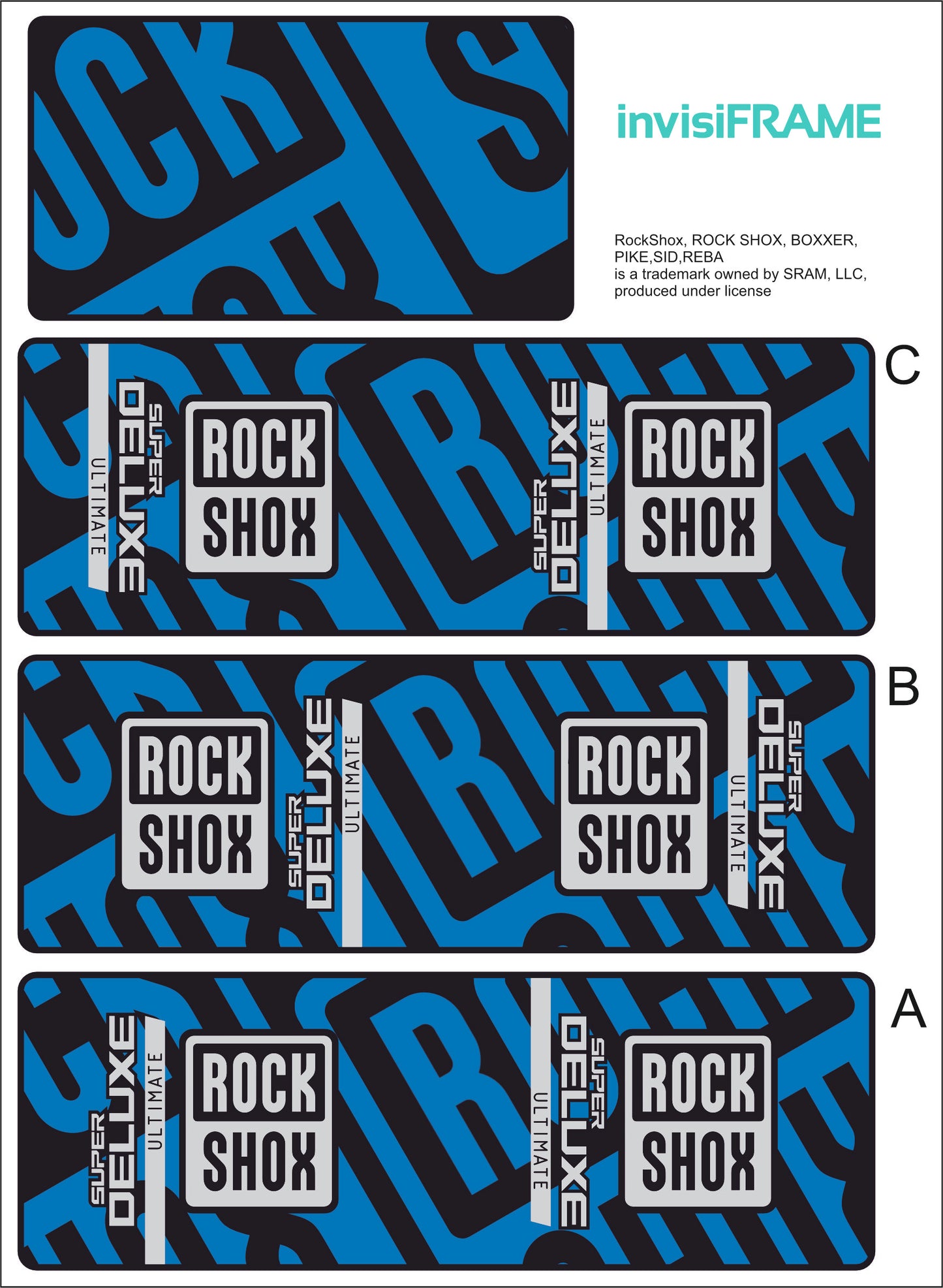 Rock Shox Super Deluxe Ultimate Decals 2025