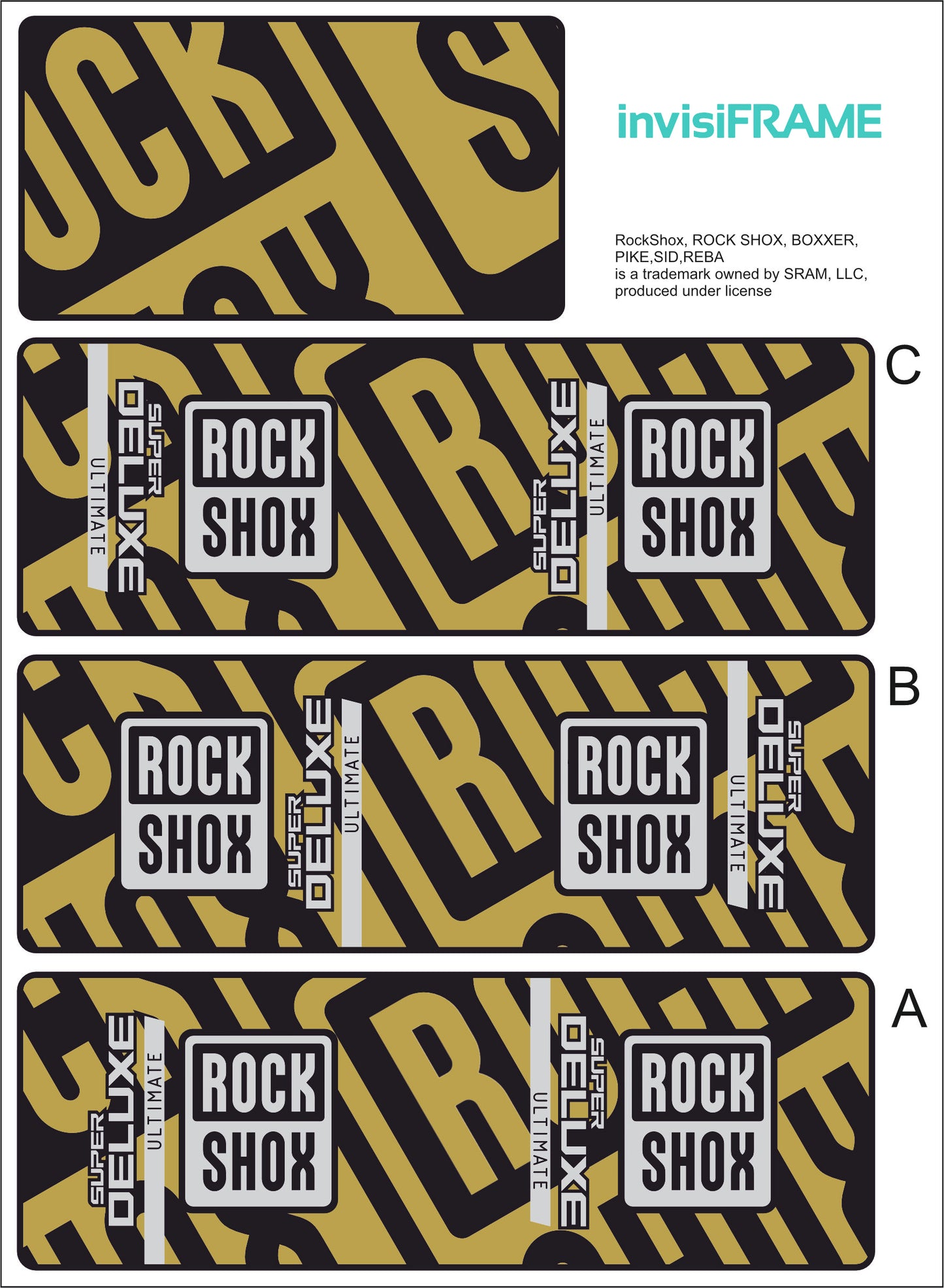 Rock Shox Super Deluxe Ultimate Decals 2025