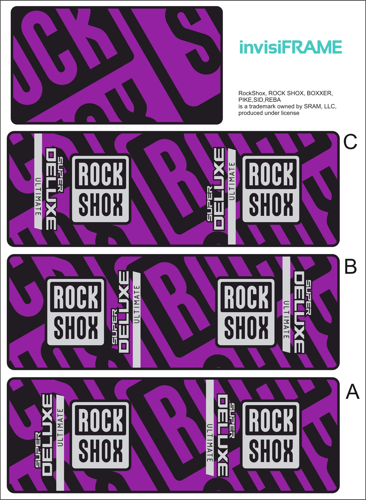 Rock Shox Super Deluxe Ultimate Decals 2025