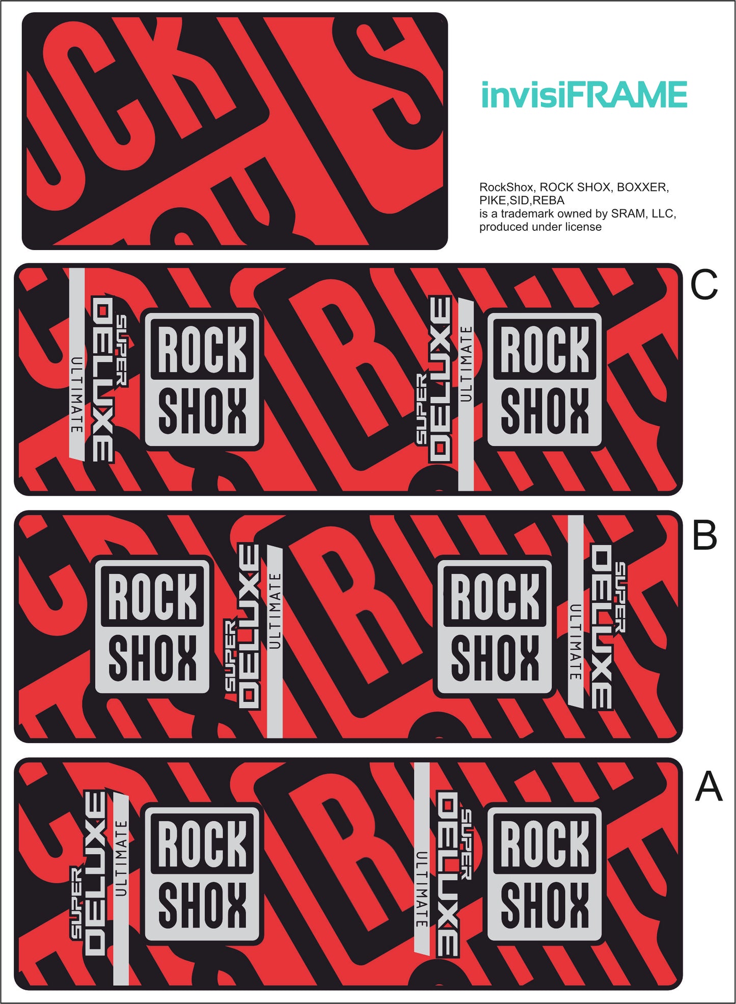 Rock Shox Super Deluxe Ultimate Decals 2025