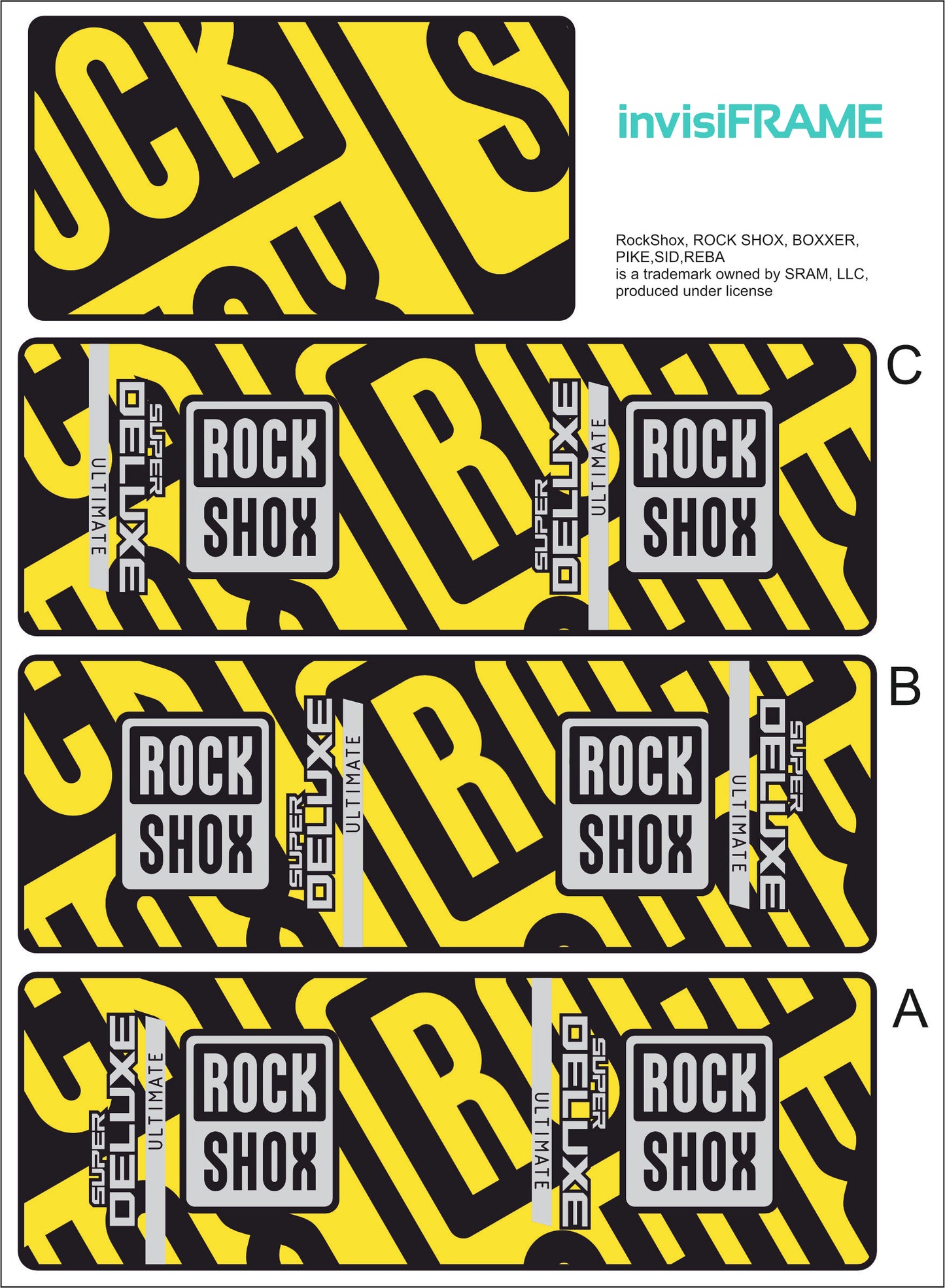 Rock Shox Super Deluxe Ultimate Decals 2025