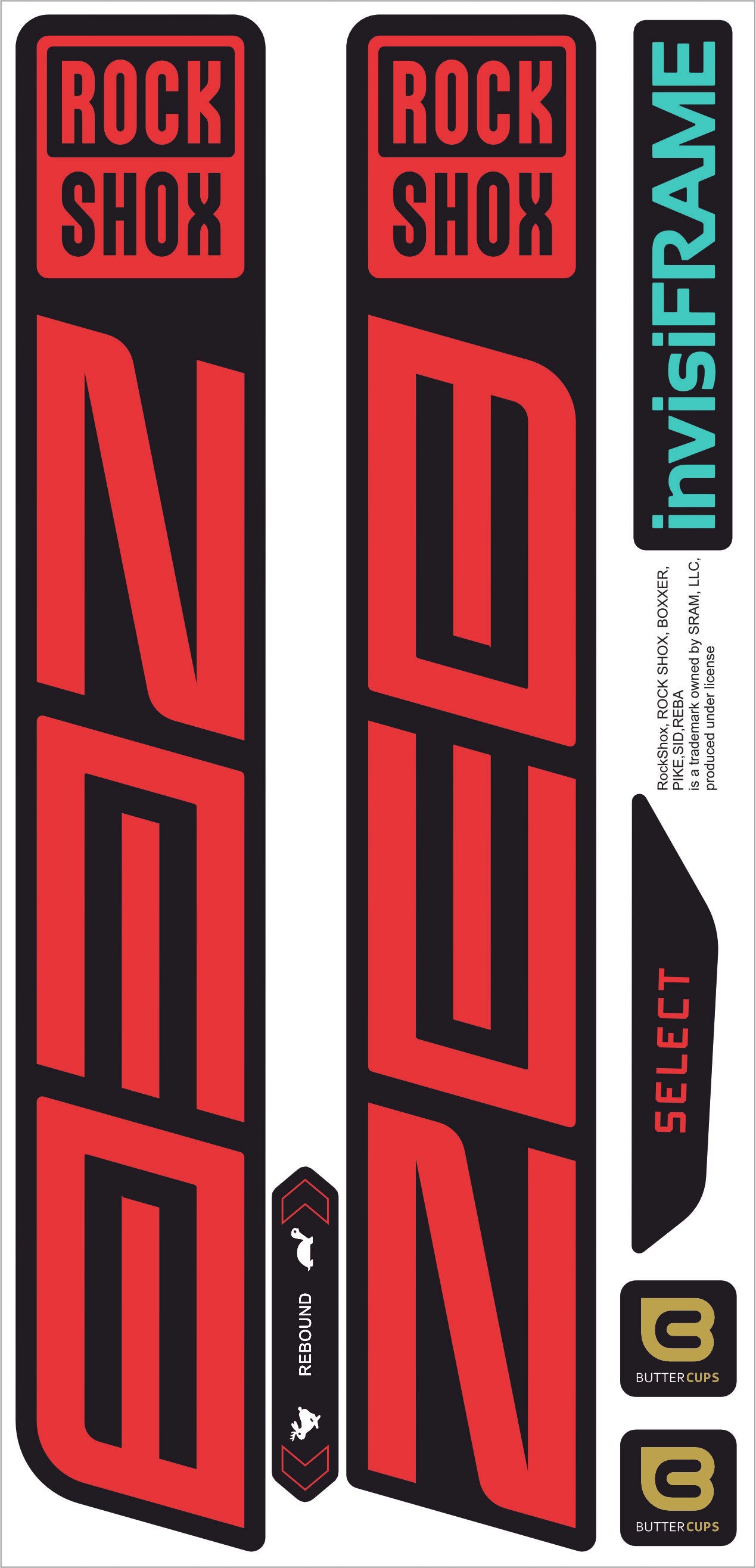 Rock Shox ZEB Select 2027 Decals