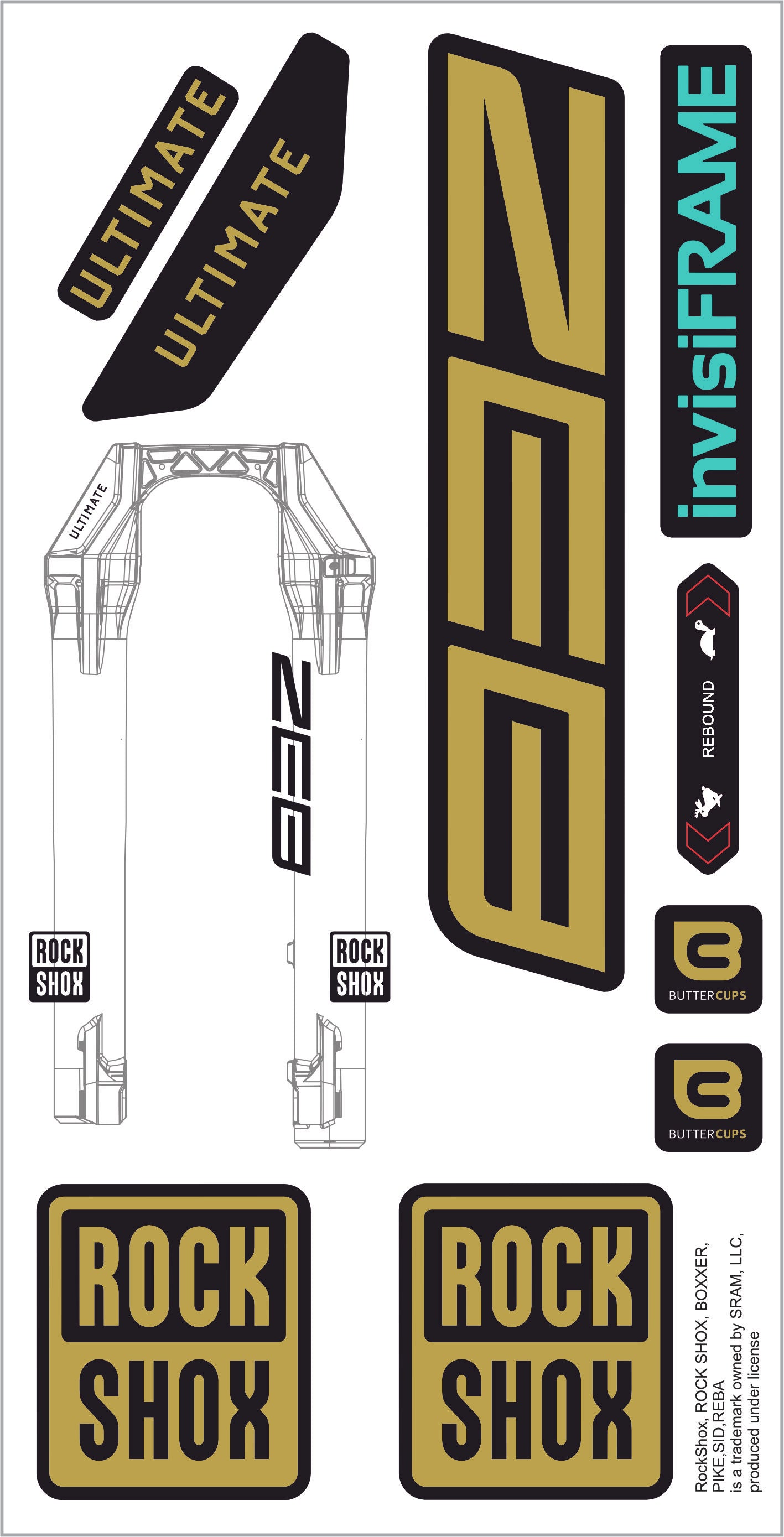 Rock Shox ZEB Ultimate 2027 Decals