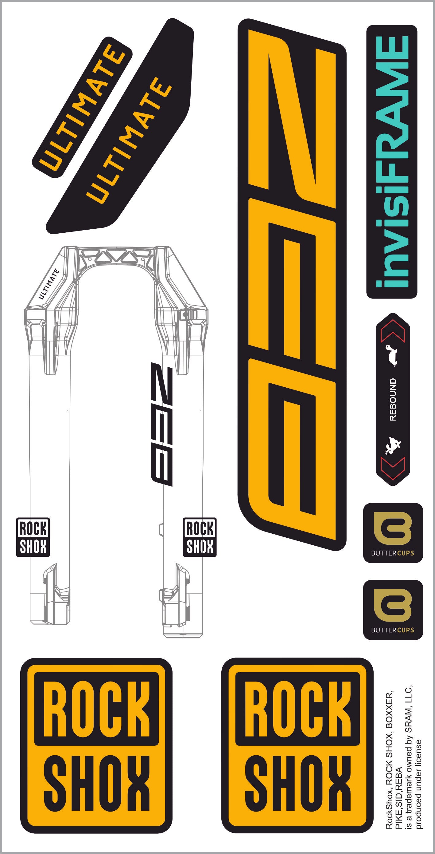 Rock Shox ZEB Ultimate 2027 Decals