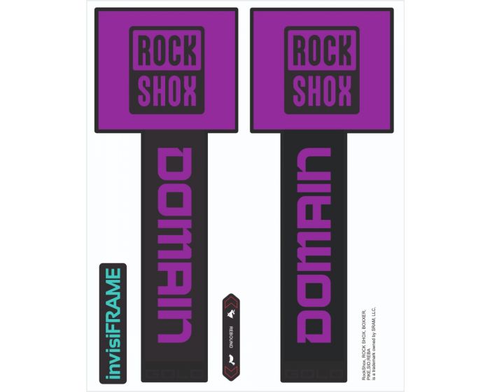 Rock Shox Domain Gold Black 2025 Decals