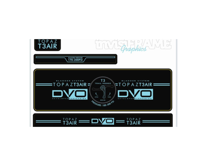 DVO TOPAZ T3 AIR Rear Shock Decals 2017/18