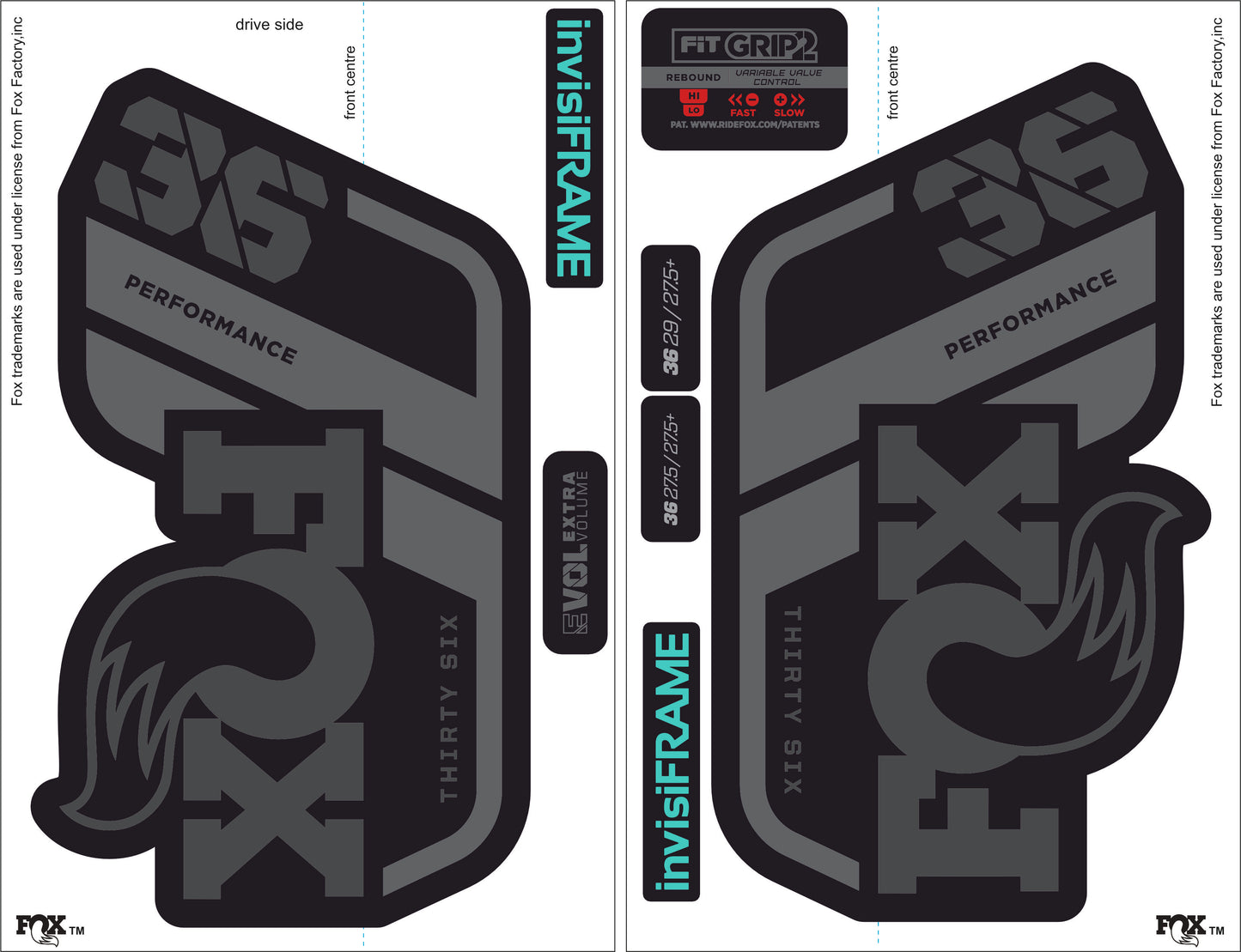 Fox 36 performance 2021 Decals