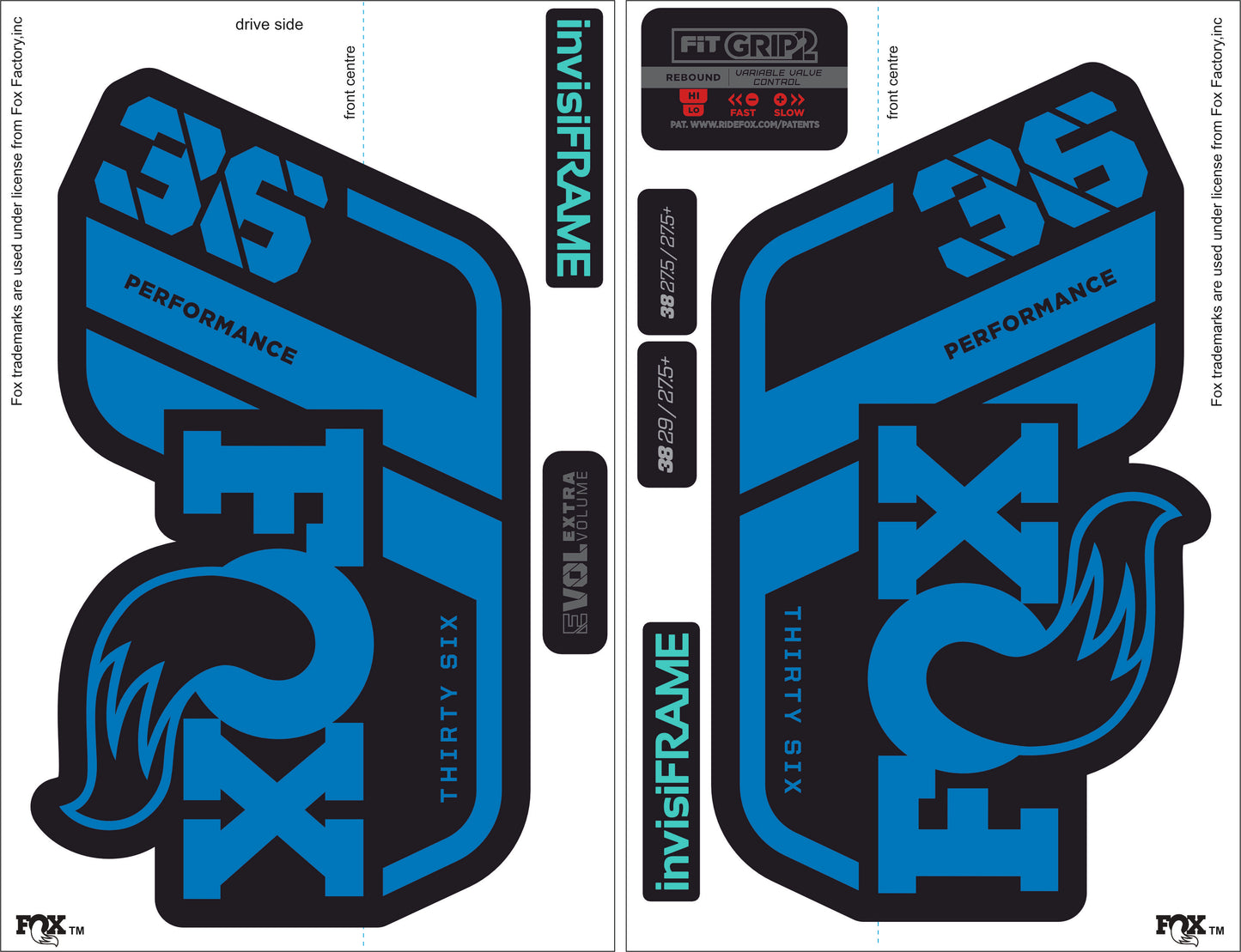 Fox 36 performance 2021 Decals