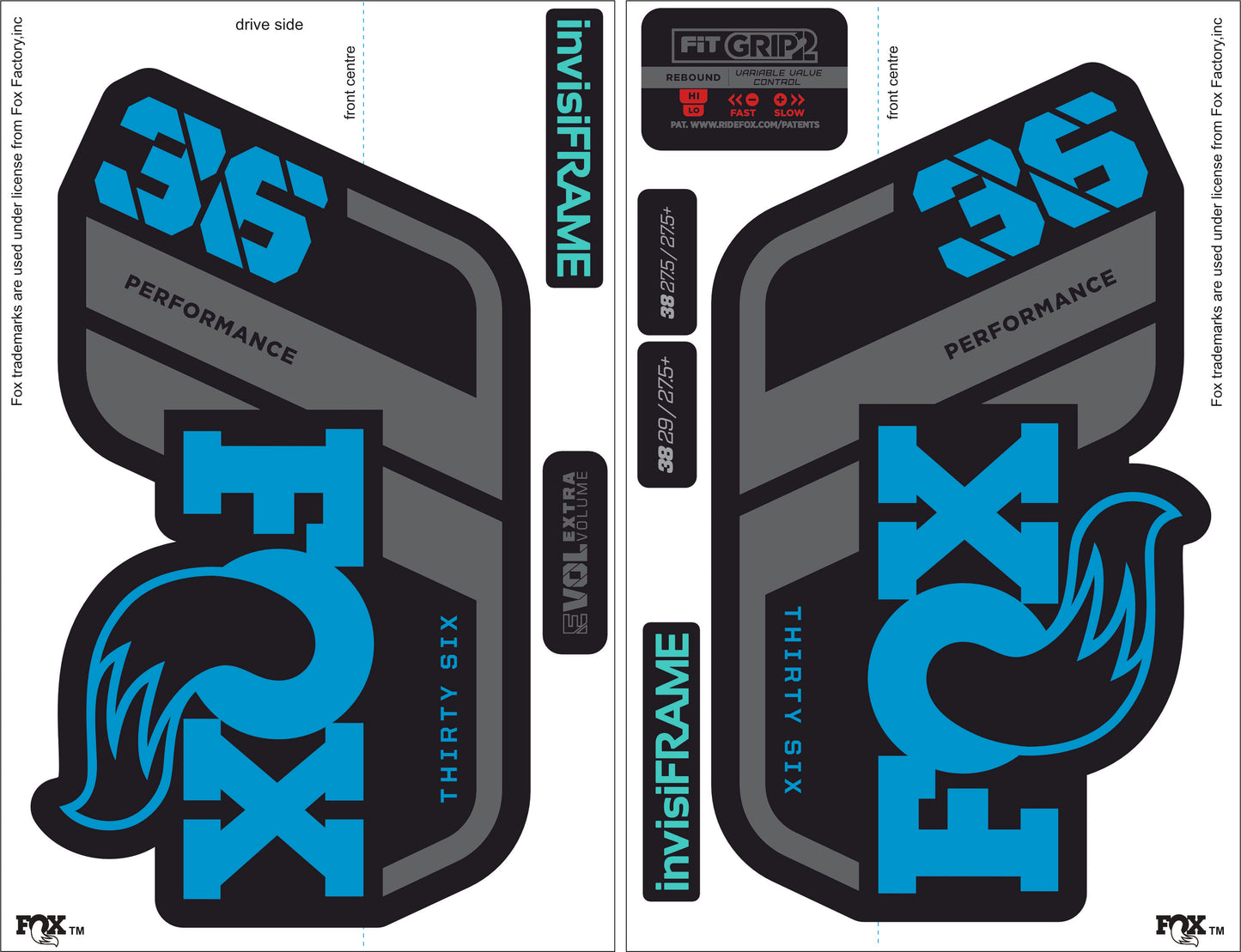 Fox 36 performance 2021 Decals