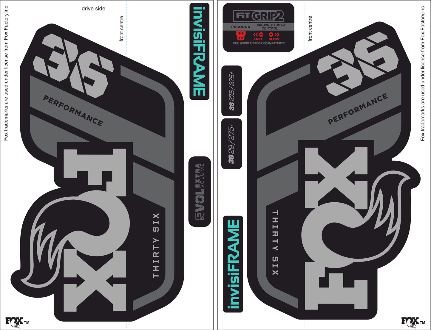 Fox 36 performance 2021 Decals