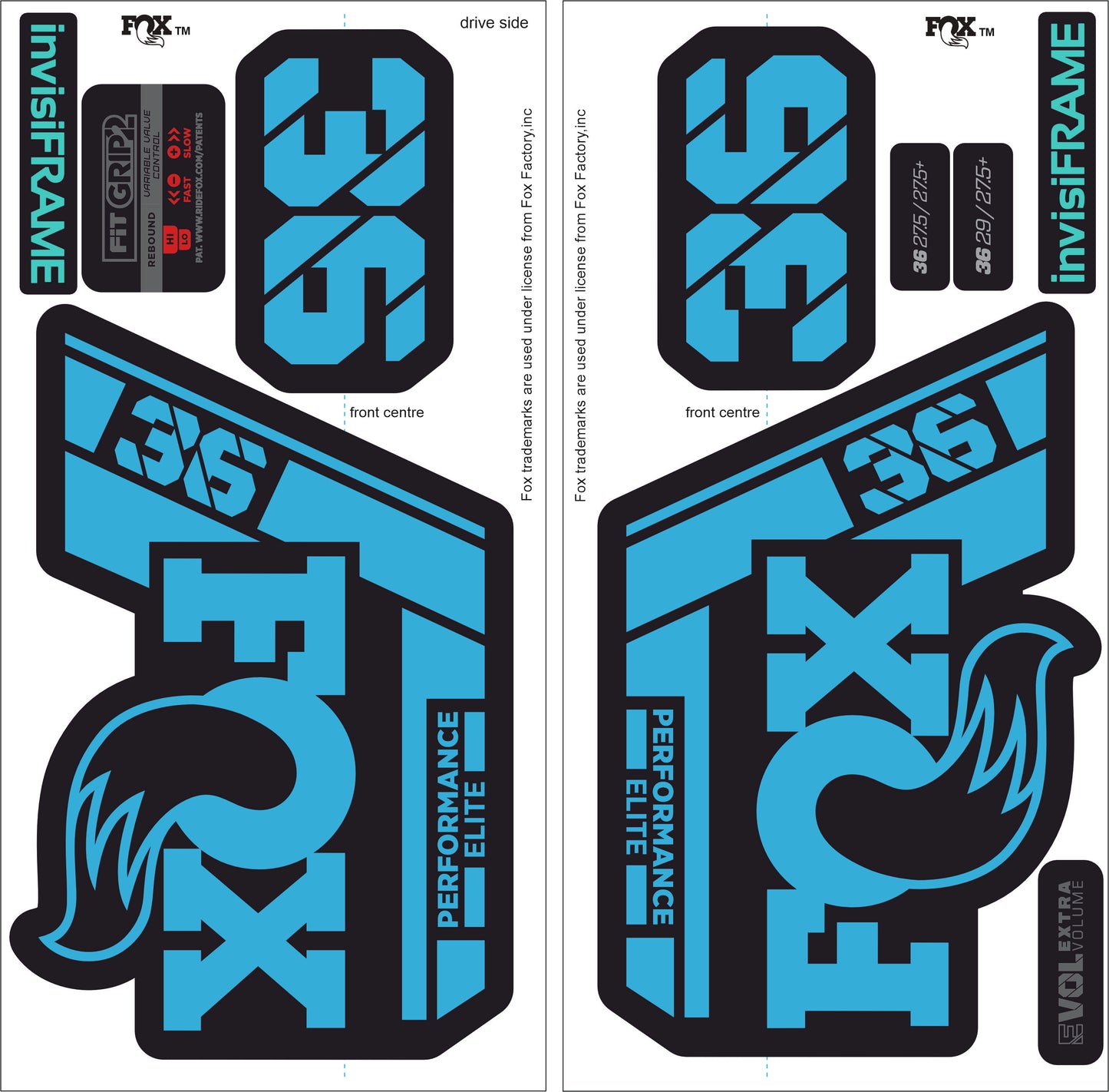 Fox 36 Performance Elite 2021 Decals