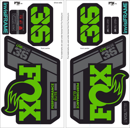 Fox 36 Performance Elite Live Valve 2022 decals