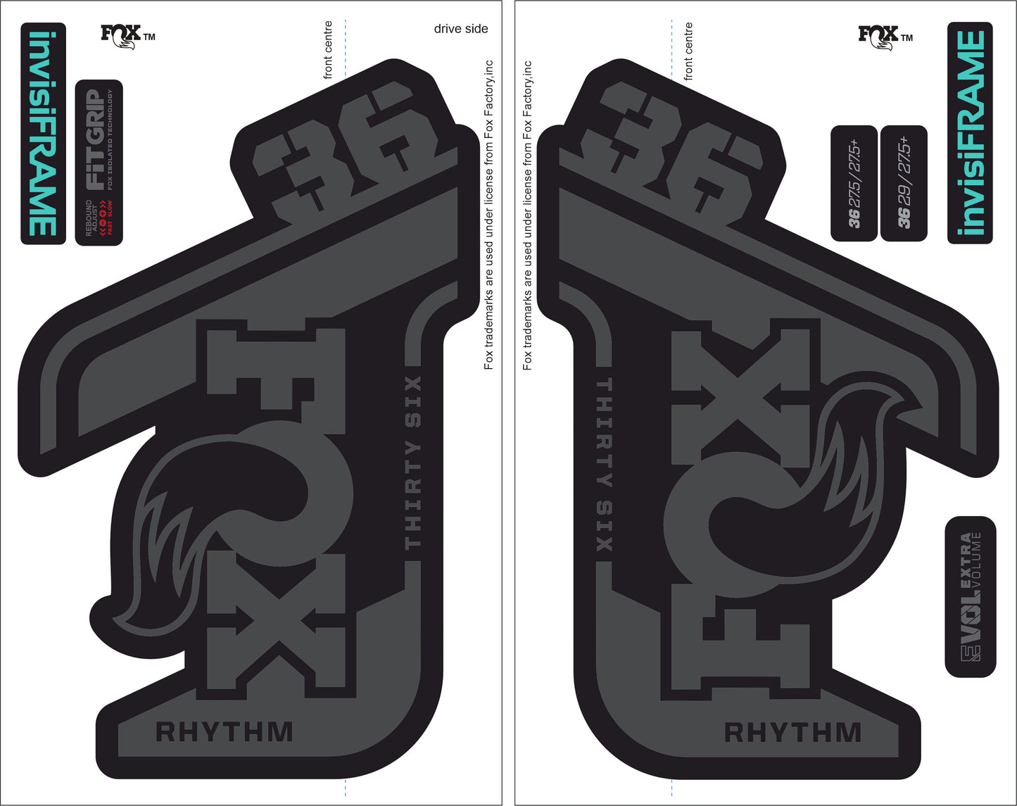 Fox 36 Rhythm 2021 decals