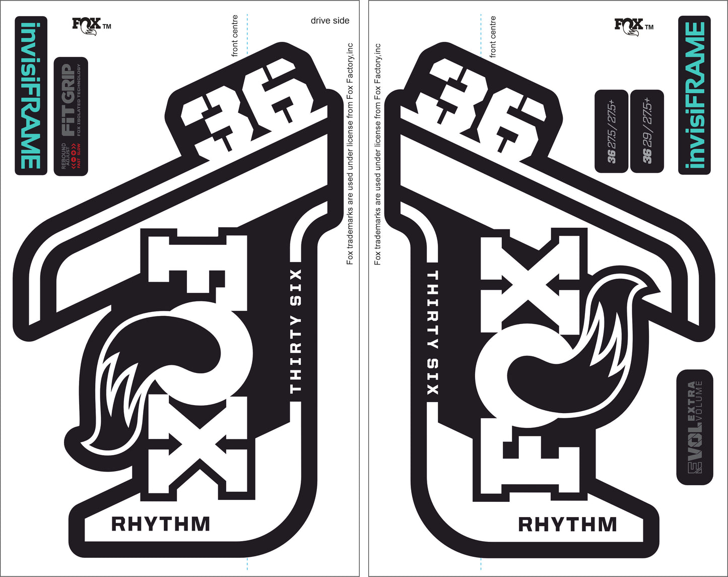 Fox 36 Rhythm 2021 decals