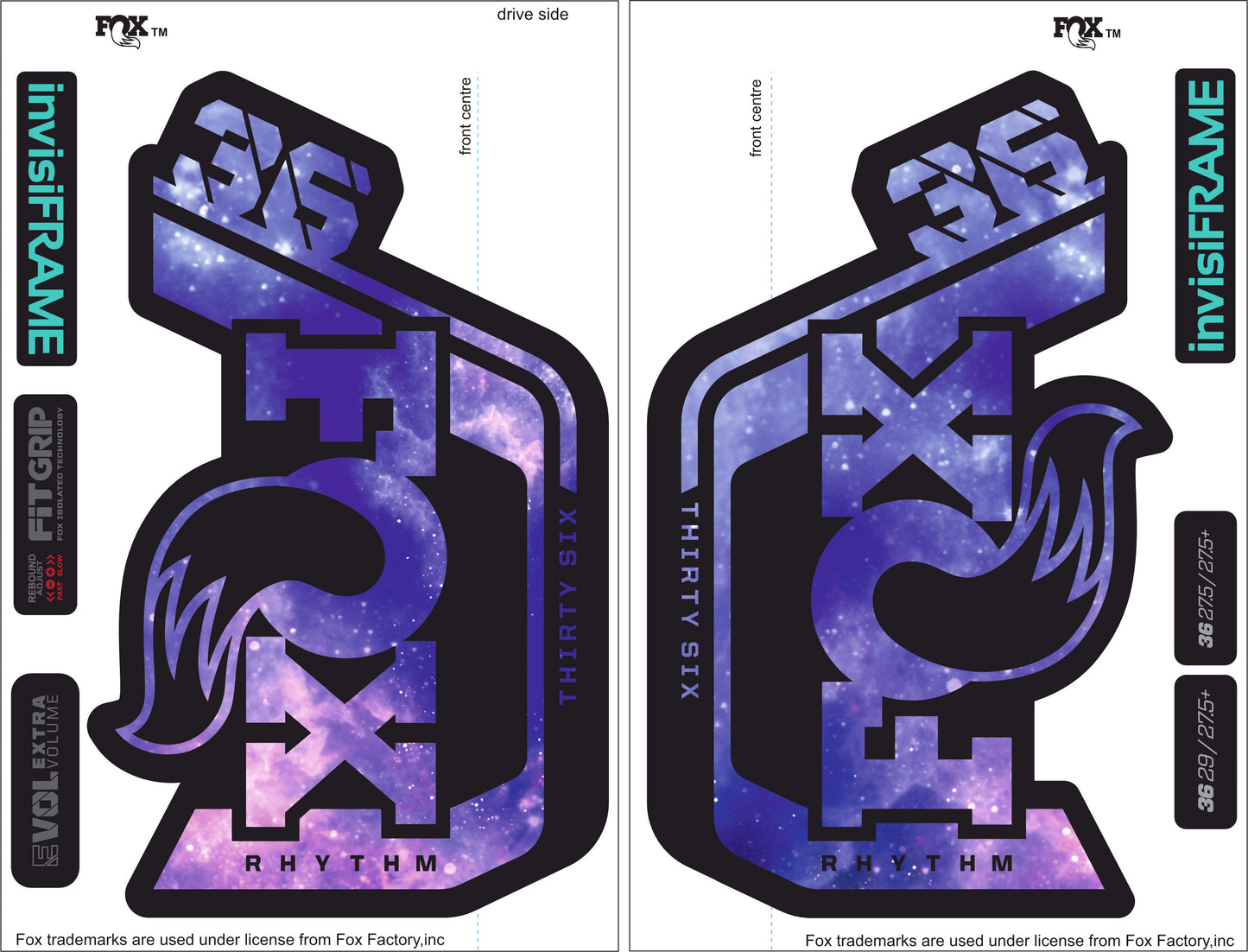 Fox 36 Rhythm 2023 Decals