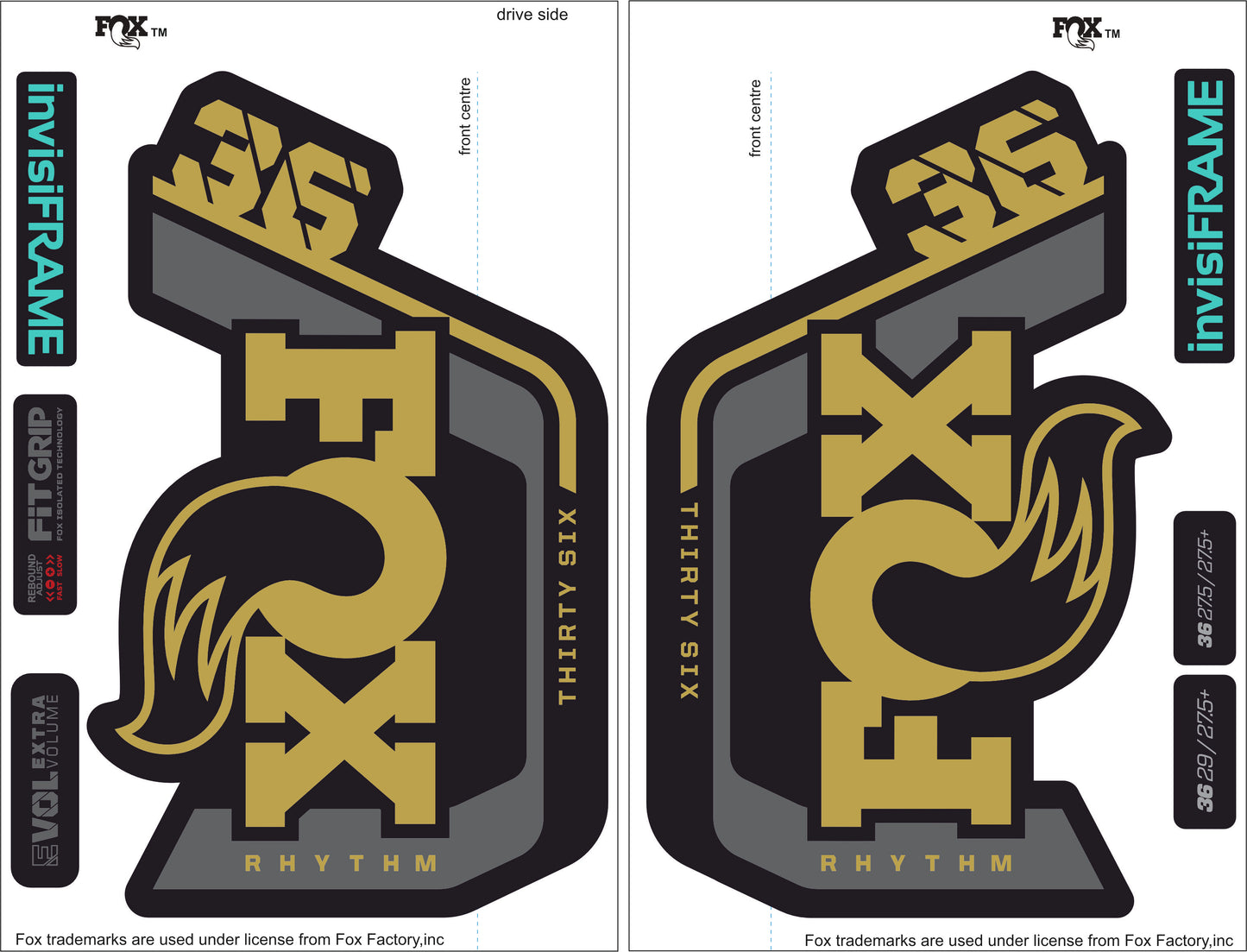 Fox 36 Rhythm 2023 Decals