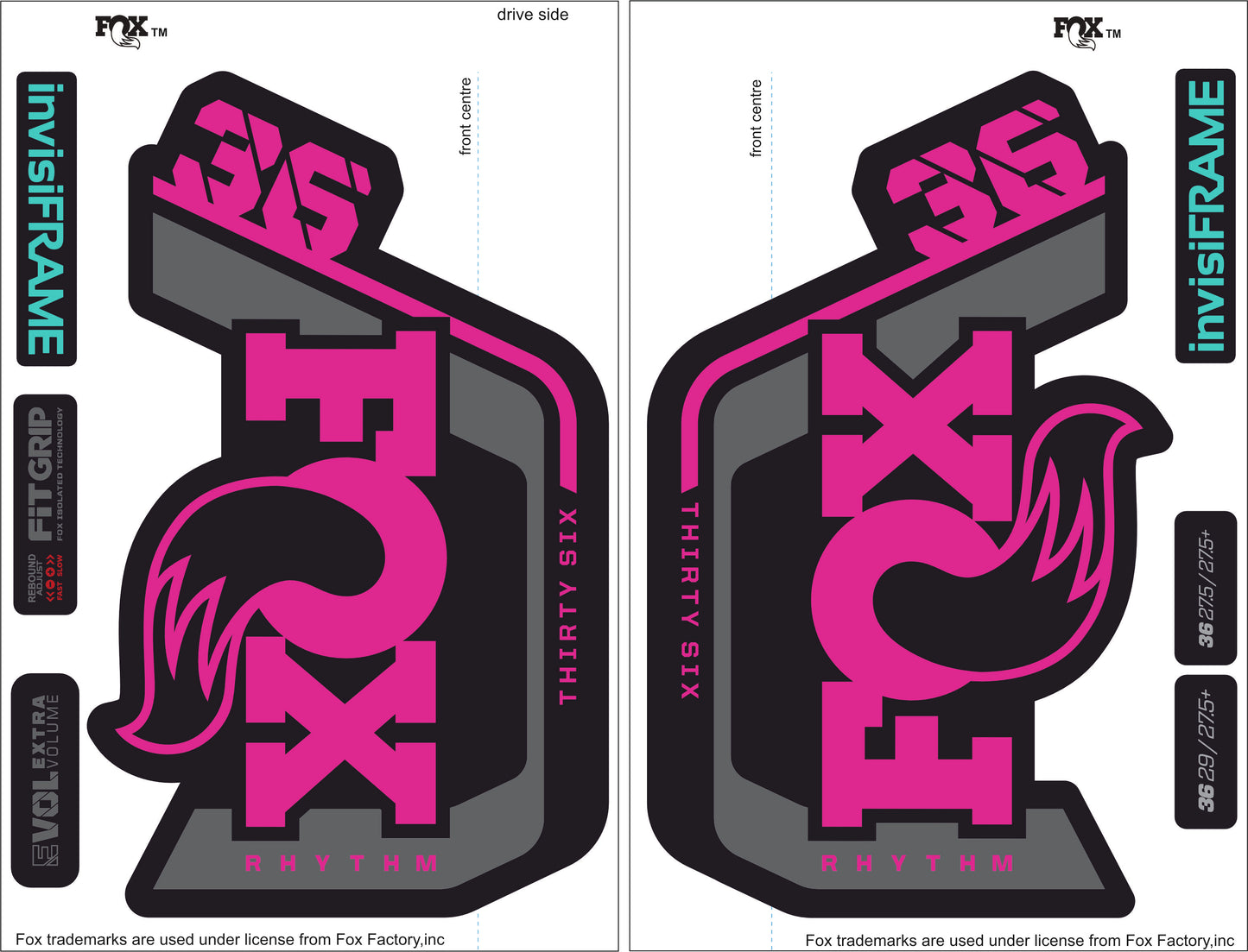 Fox 36 Rhythm 2023 Decals