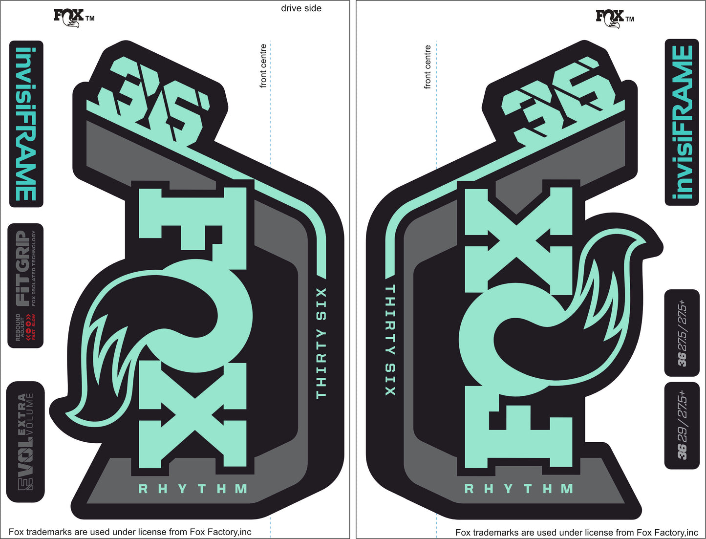 Fox 36 Rhythm 2023 Decals