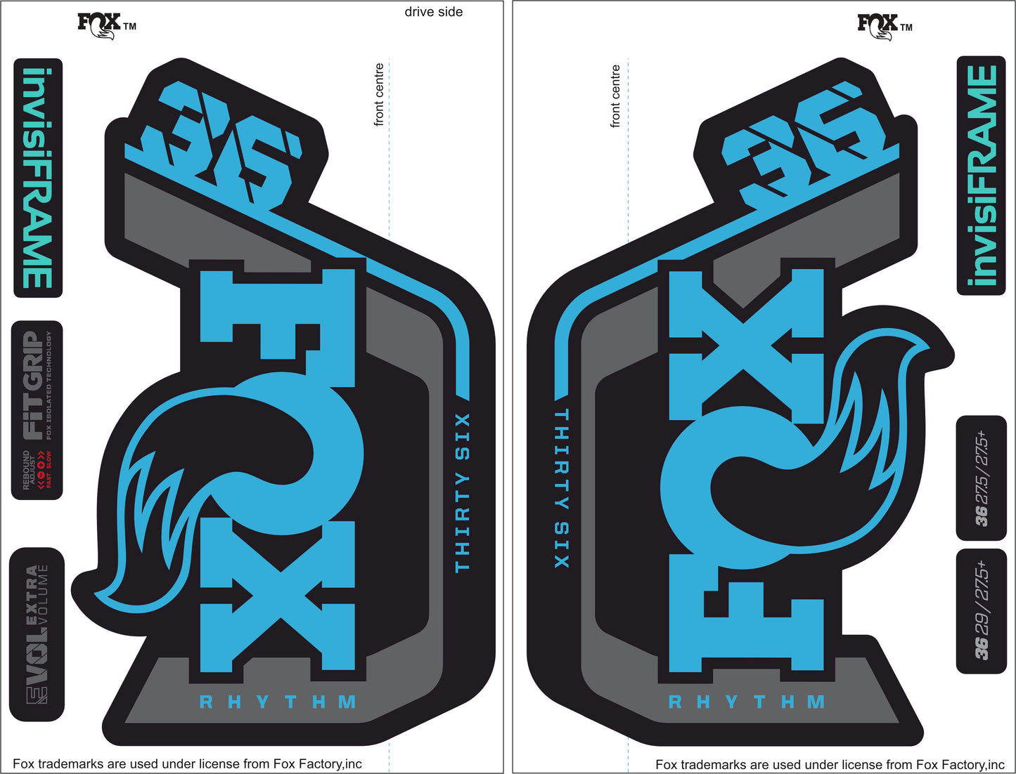 Fox 36 Rhythm 2023 Decals