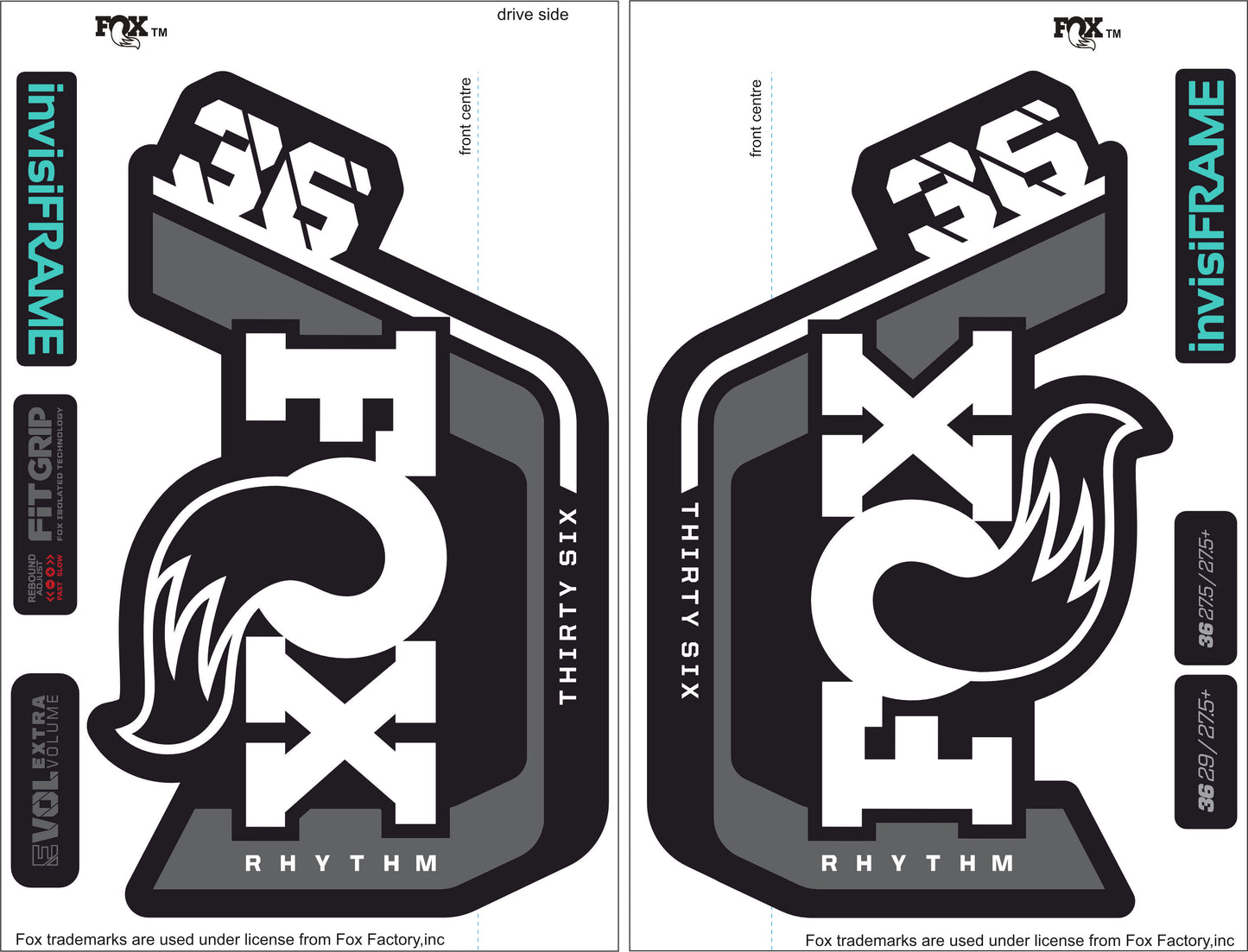 Fox 36 Rhythm 2023 Decals