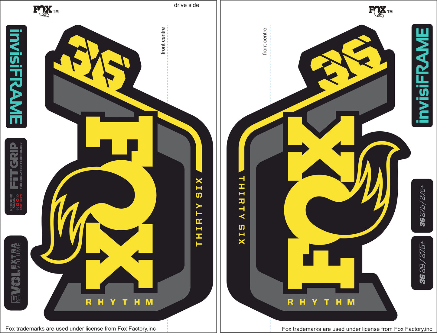 Fox 36 Rhythm 2023 Decals