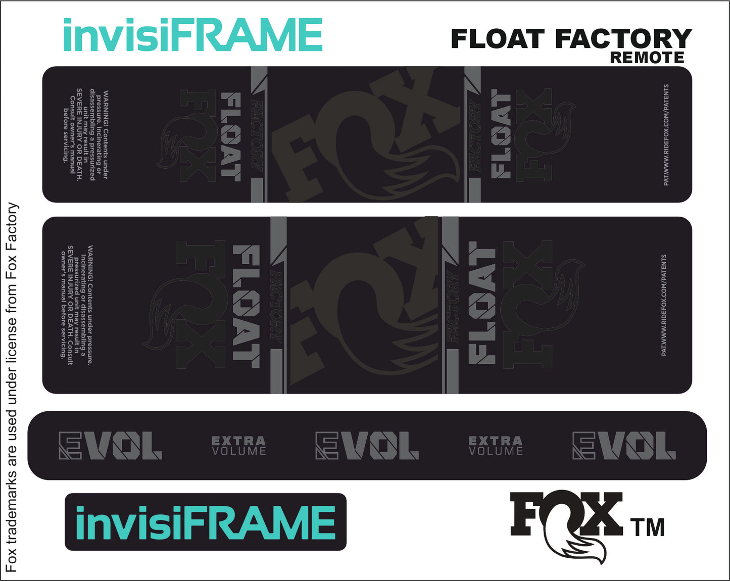 Fox Float Factory Remote 2023 Decals