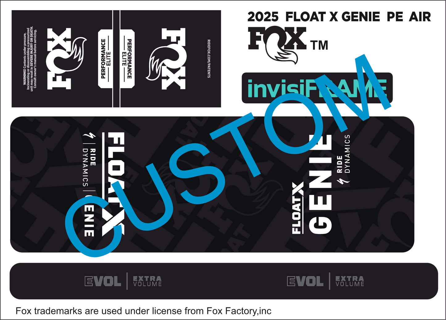 Fox Float X Genie Performance Elite 2025 Decals