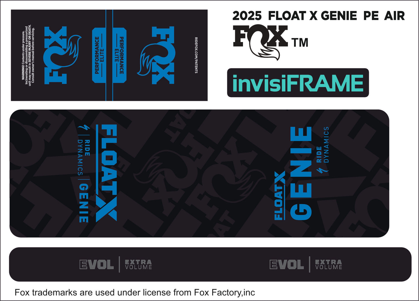 Fox Float X Genie Performance Elite 2025 Decals