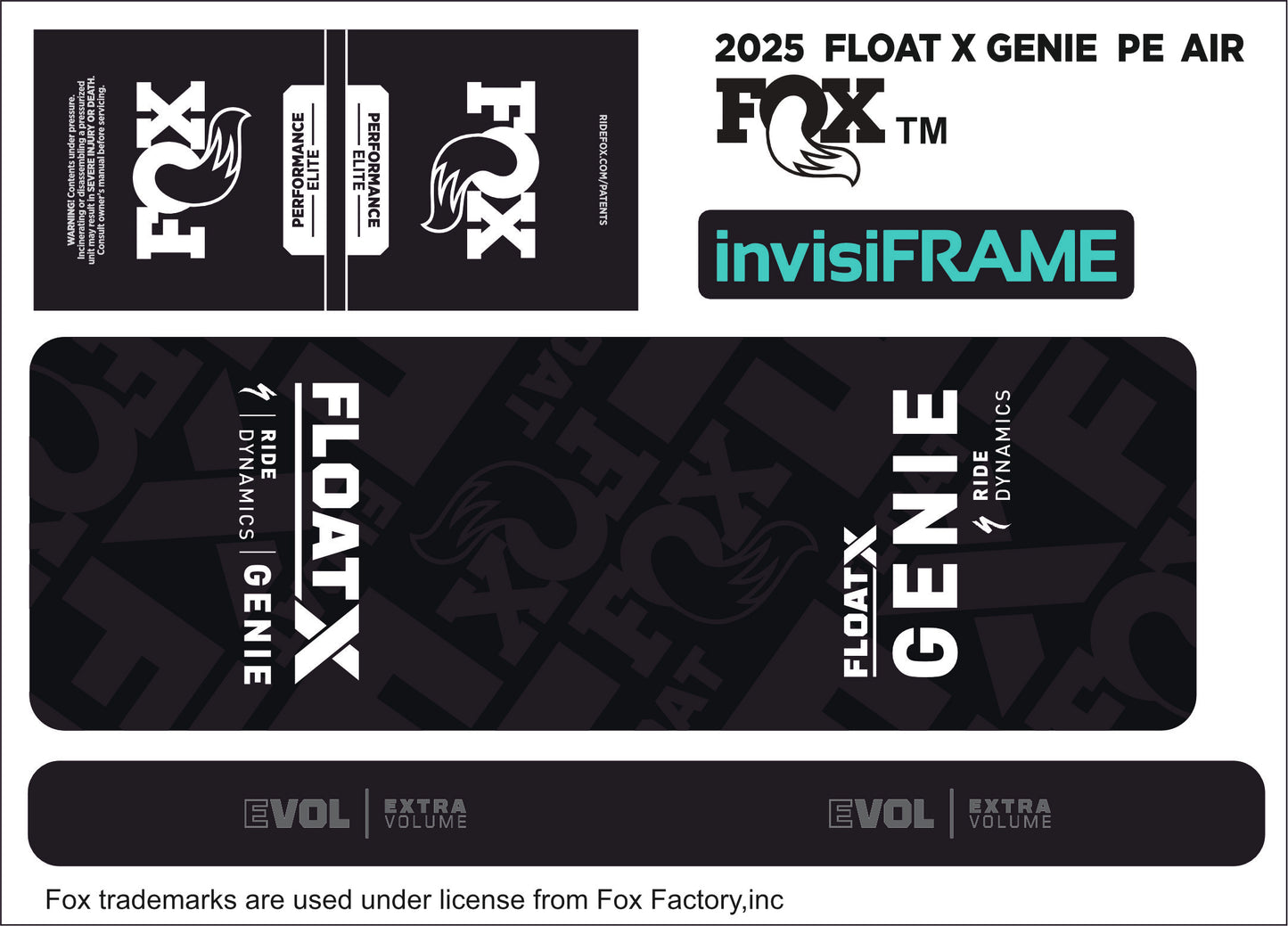Fox Float X Genie Performance Elite 2025 Decals
