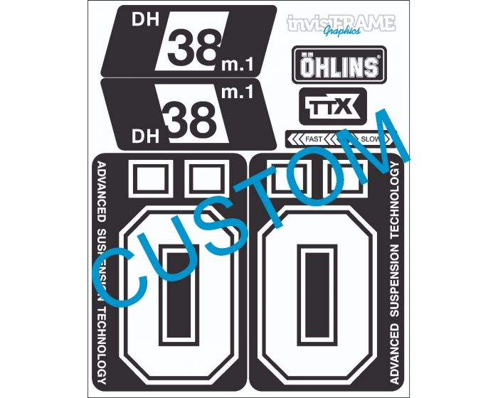 Ohlins DH38 M1 Fork Decals 2020/21/22/23/24